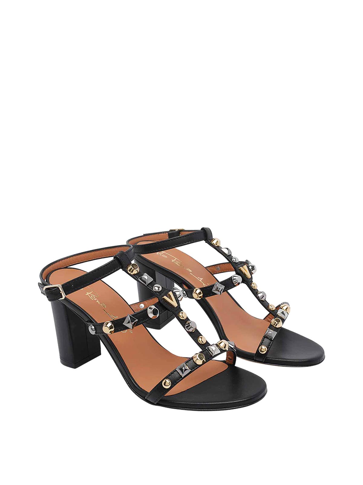 Studded Sandals 4642A34NERO (Via Rome 15 / サンダル ) | Via Rome 15 (ヴィアローマ クインディチ)(1)