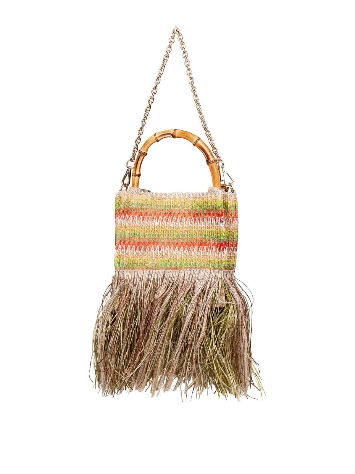 Handbag with fringes BEGO (La MILANESA / ハンドバッグ・ショルダーバッグ ) | La MILANESA (ラミラネサ)