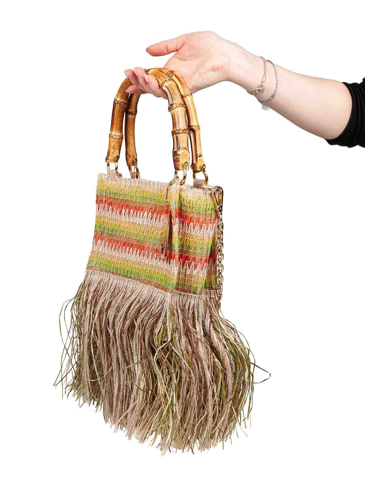 Handbag with fringes BEGO (La MILANESA / ハンドバッグ・ショルダーバッグ ) | La MILANESA (ラミラネサ)(1)