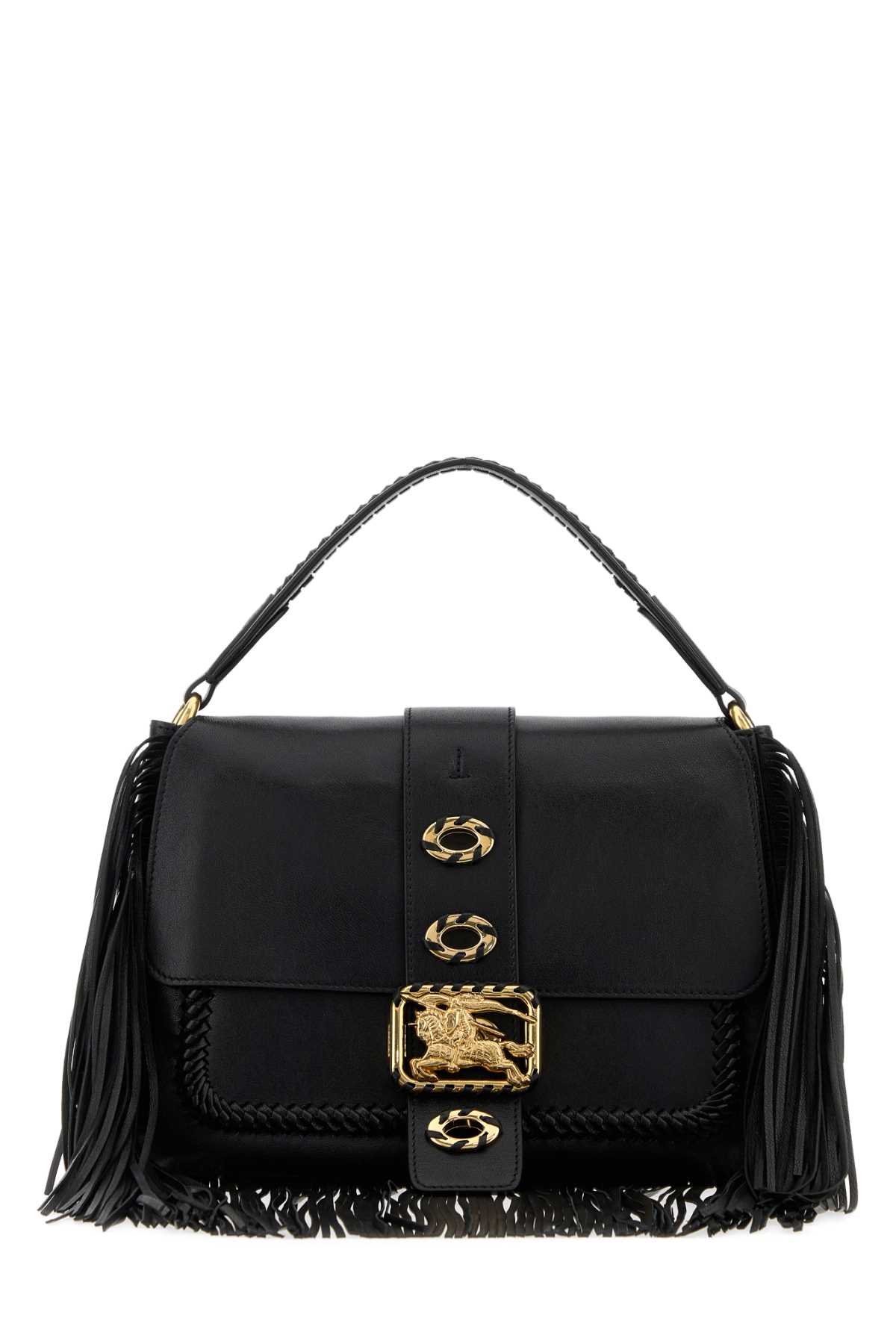 Black leather small Rider handbag 8126286A1189 (Burberry / ハンドバッグ・ショルダーバッグ ) | Burberry (バーバリー)