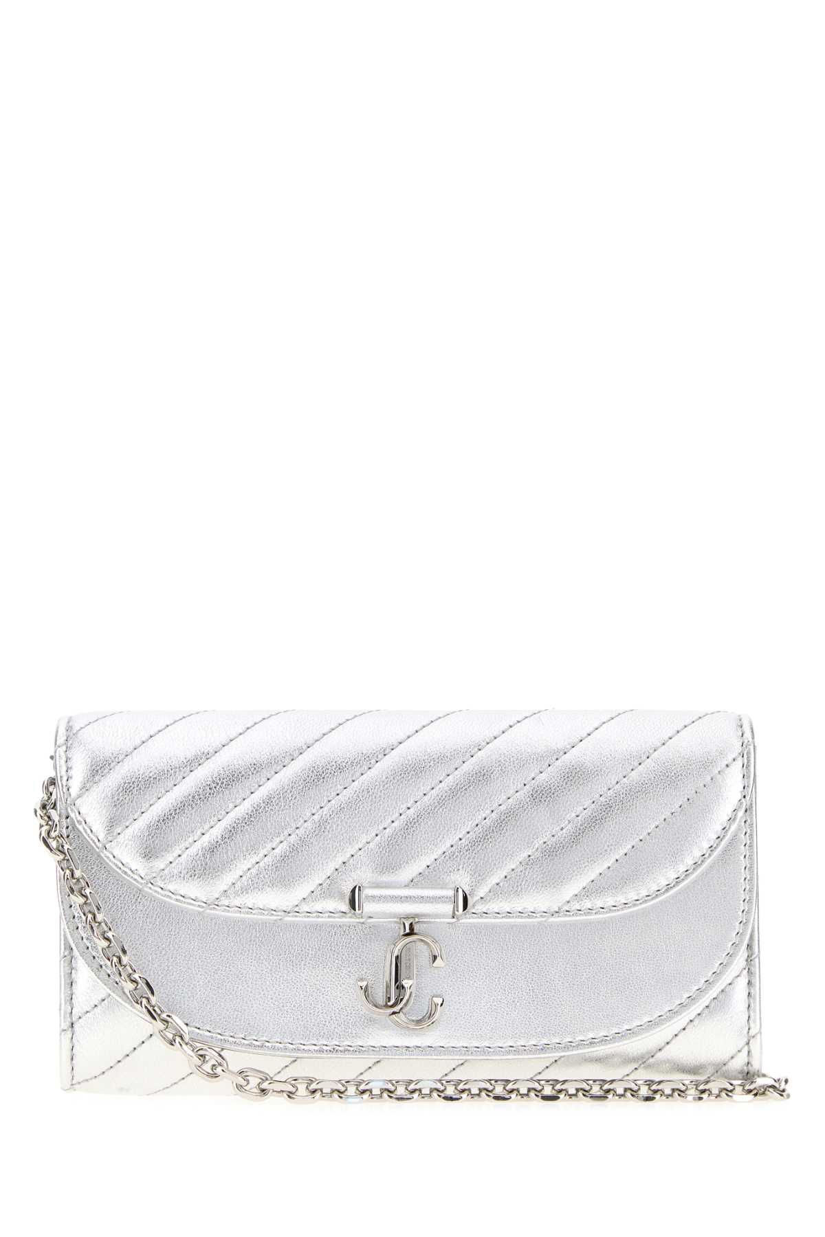 Silver leather Avn clutch AVNCURWALCHNRBASILVER (JIMMY CHOO / ハンドバッグ・ショルダーバッグ ) | JIMMY CHOO (ジミー チュウ)