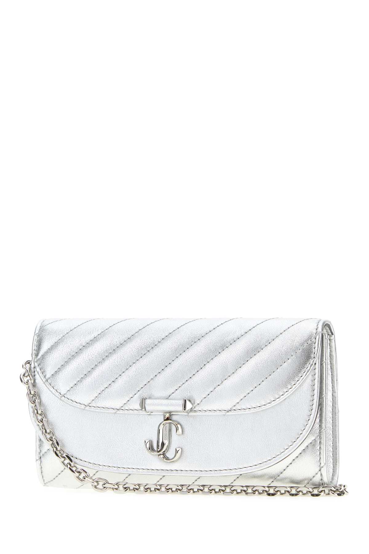 Silver leather Avn clutch AVNCURWALCHNRBASILVER (JIMMY CHOO / ハンドバッグ・ショルダーバッグ ) | JIMMY CHOO (ジミー チュウ)(1)