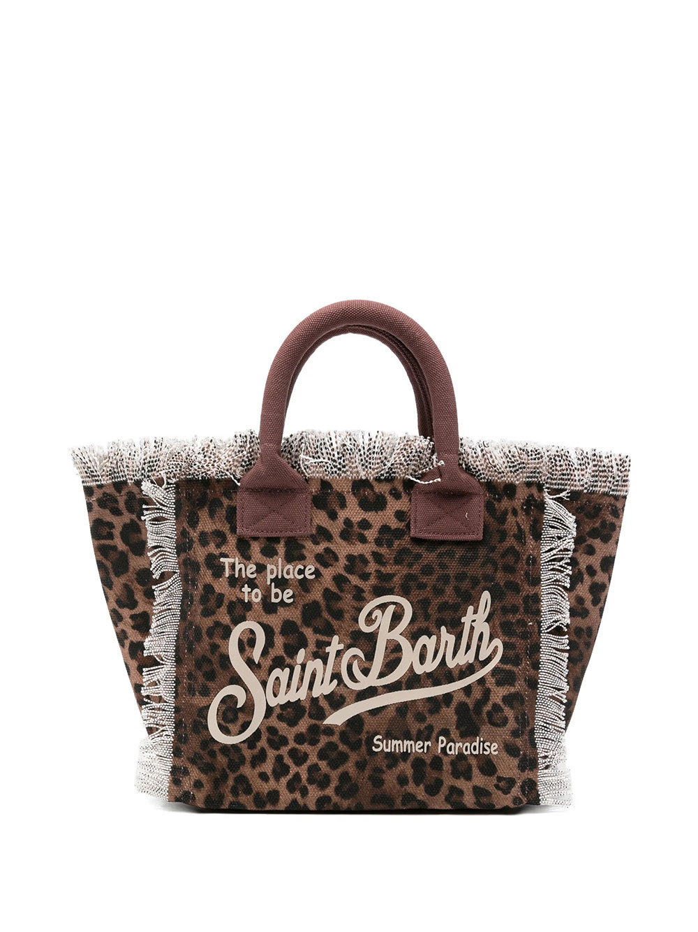 COLETTE LEOPARD CANVAS TOTE BAG WITH FRINGES COL0001W00190L (MC2 SAINT BARTH / トートバッグ ) | MC2 SAINT BARTH (エムシーツーセイントバース)