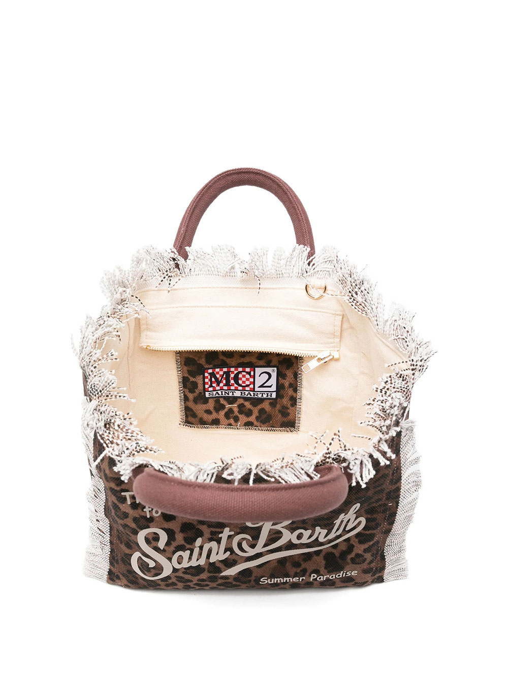 COLETTE LEOPARD CANVAS TOTE BAG WITH FRINGES COL0001W00190L (MC2 SAINT BARTH / トートバッグ ) | MC2 SAINT BARTH (エムシーツーセイントバース)(3)