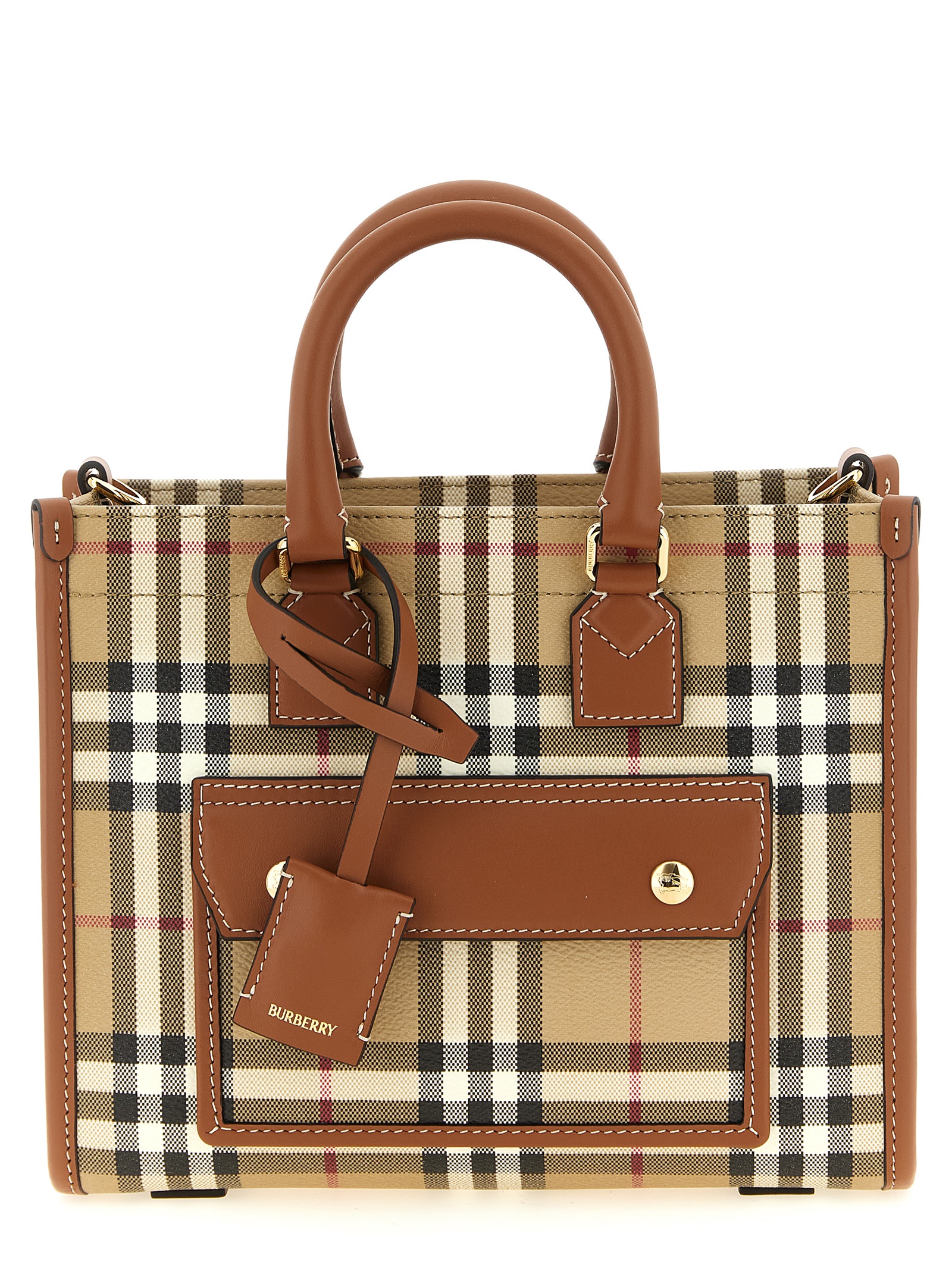 'Freya' mini shopping bag 8109793VNTGCHKBRIARBROWN (Burberry / トートバッグ ) | Burberry (バーバリー)