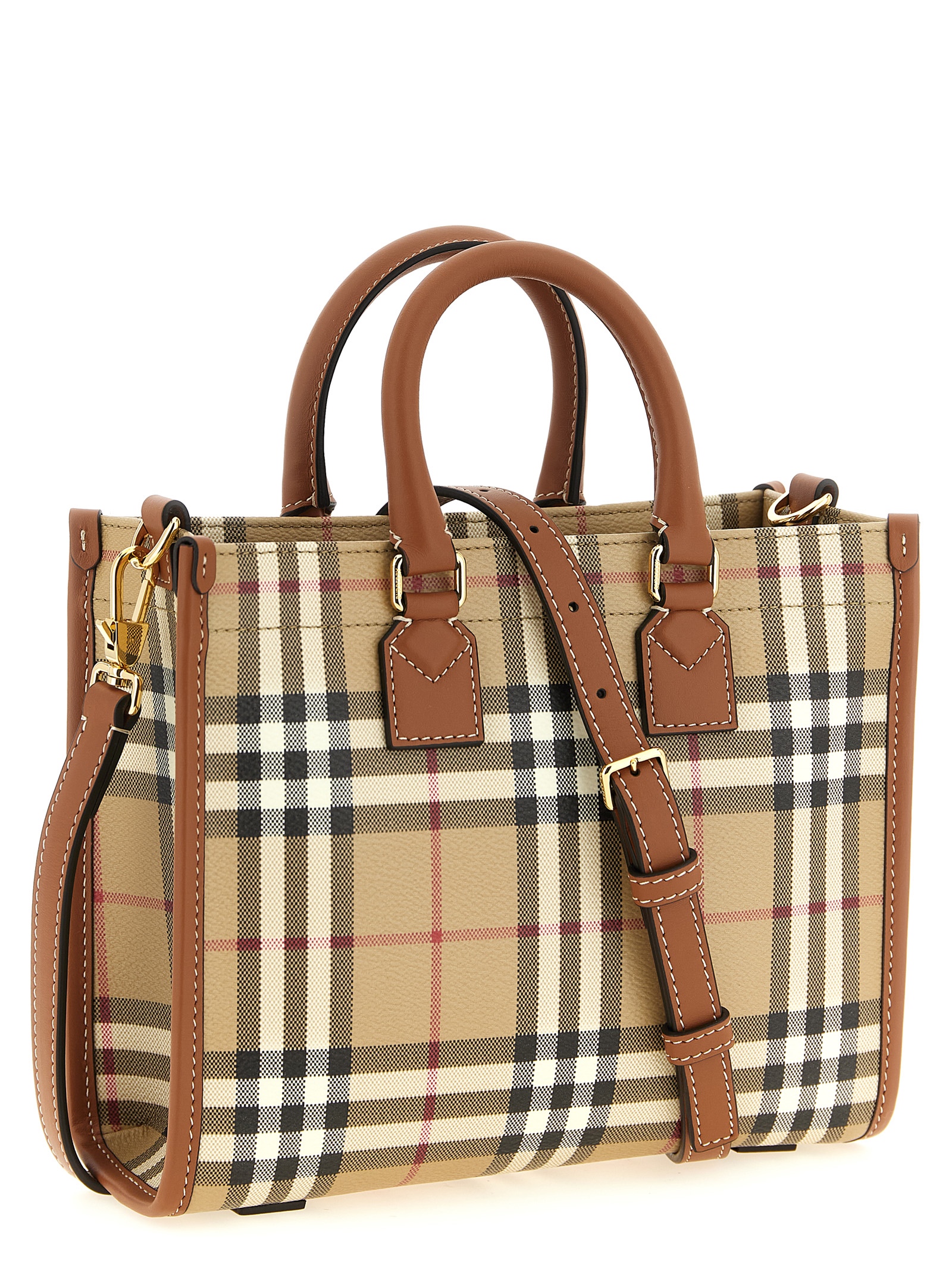'Freya' mini shopping bag 8109793VNTGCHKBRIARBROWN (Burberry / トートバッグ ) | Burberry (バーバリー)(1)