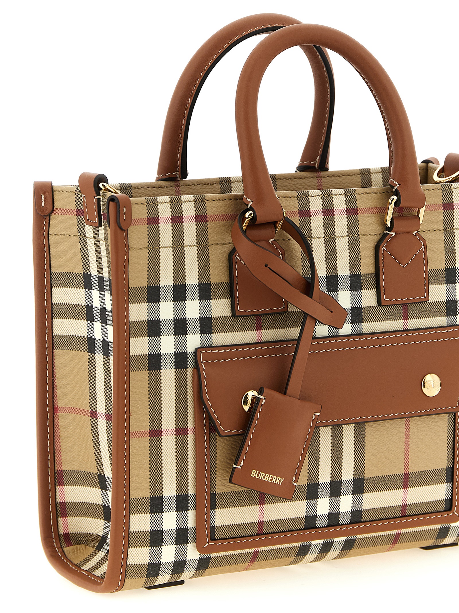'Freya' mini shopping bag 8109793VNTGCHKBRIARBROWN (Burberry / トートバッグ ) | Burberry (バーバリー)(2)