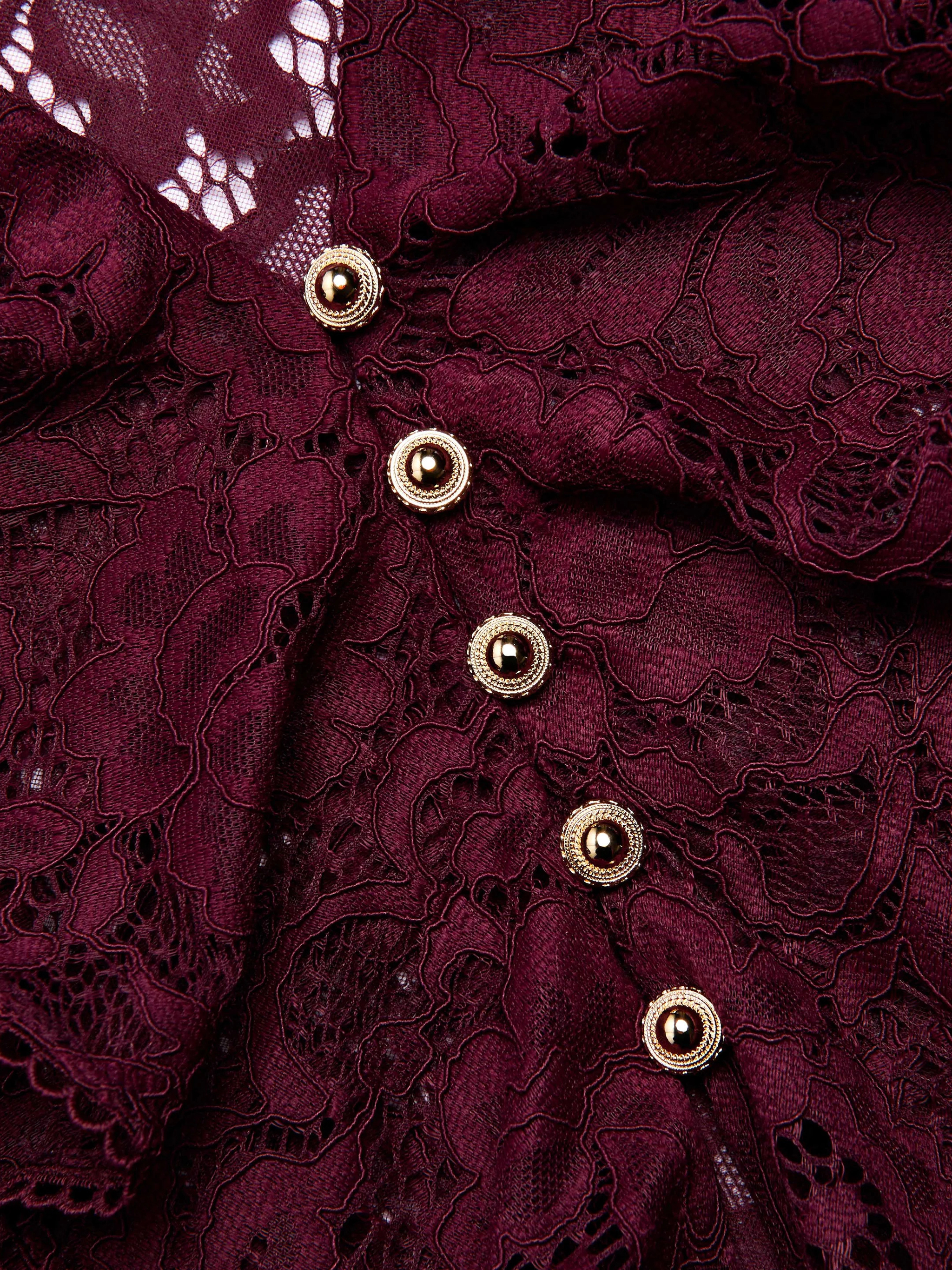 SELF PORTRAIT Shirts PF26102TBUBURGUNDY (self-portrait / シャツ・ブラウス ) | self-portrait (セルフ・ポートレイト)(5)