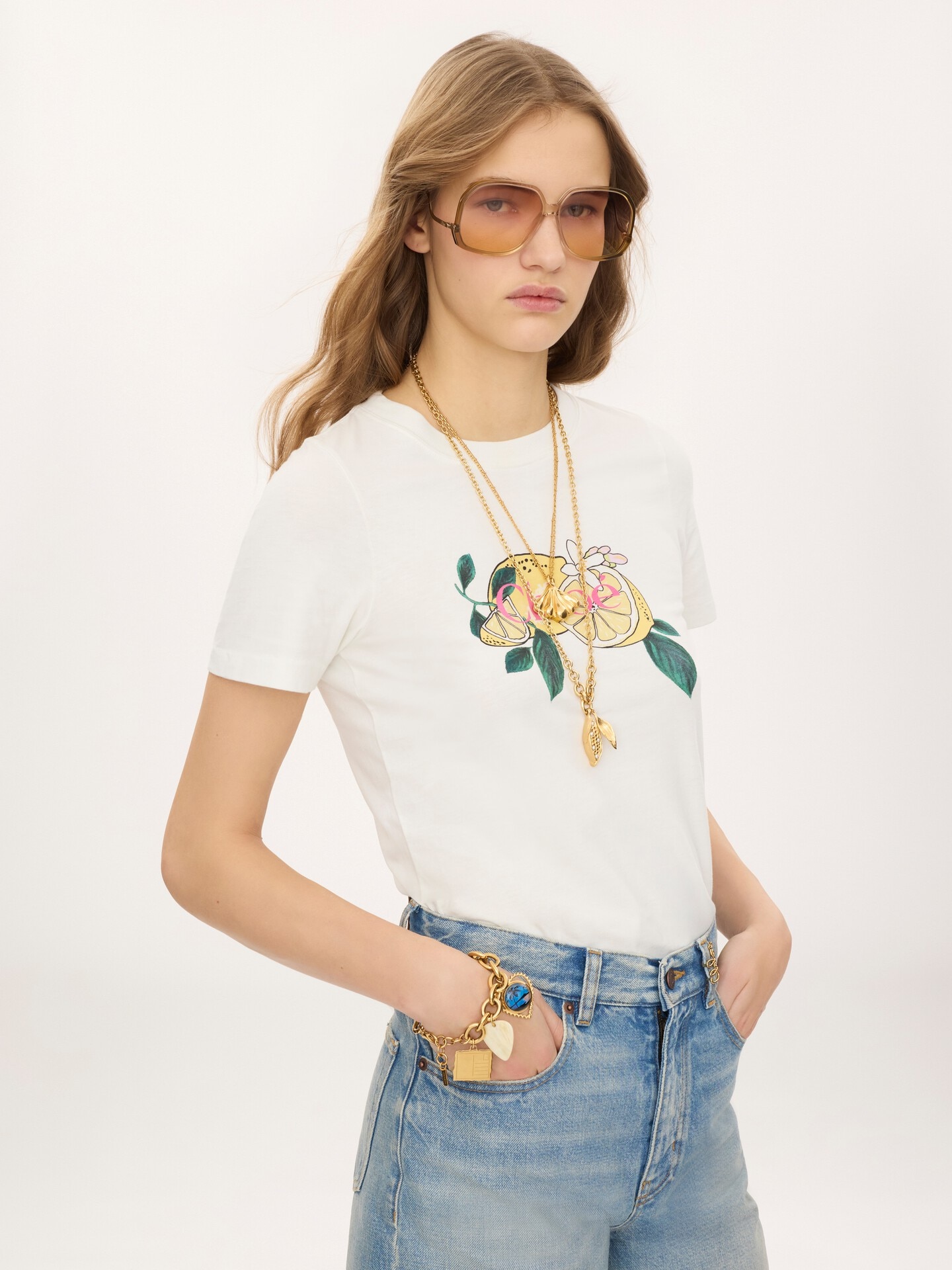 Chloè T-shirts and Polos CH26AJH08981107 (Chloé / Tシャツ・カットソー ) | Chloé (クロエ)(2)