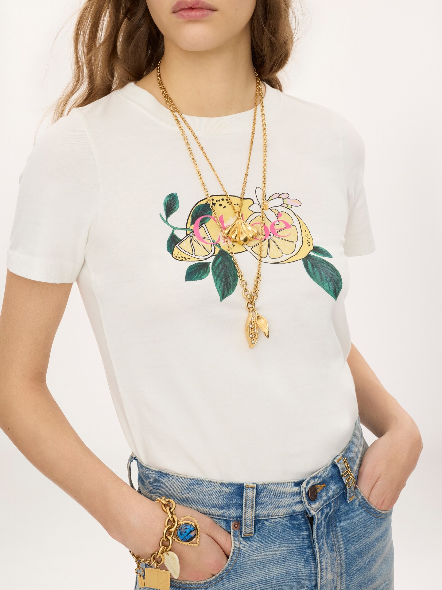 Chloè T-shirts and Polos CH26AJH08981107 (Chloé / Tシャツ・カットソー ) | Chloé (クロエ)(4)