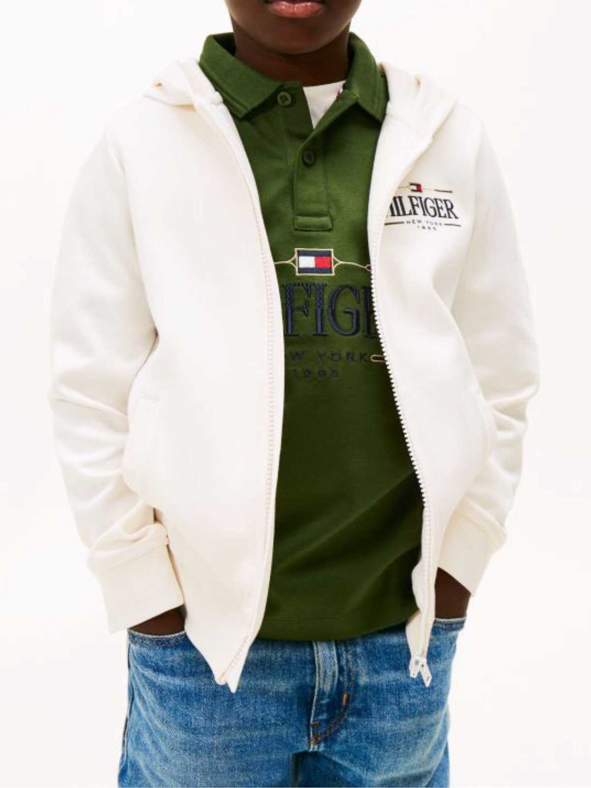 Tommy Icons Zip Through Hoodie KB0KB10362YBH (TOMMY HILFIGER / スウェット・フーディー ) | TOMMY HILFIGER (トミーフィルフィガー)(1)