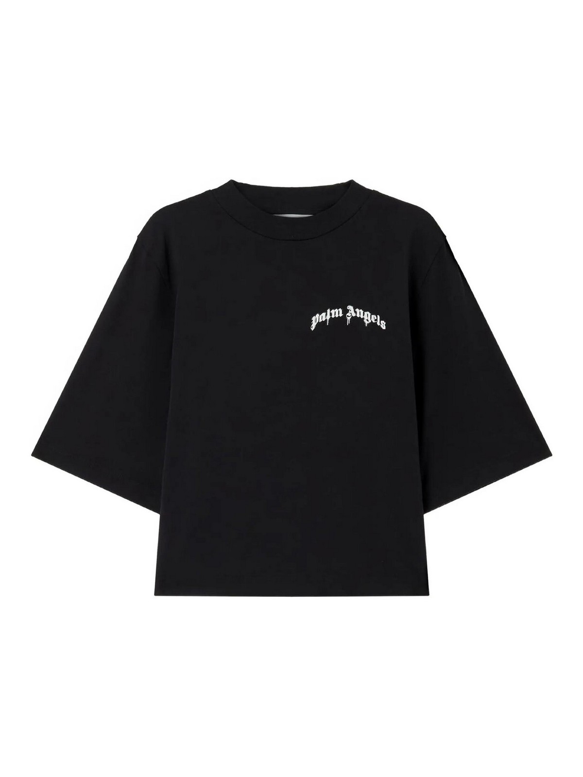 Mini Curved Logo Boxy Tee PWAA079S26JER0031003 (Palm Angels / Tシャツ・カットソー ) | Palm Angels (パームエンジェルス)