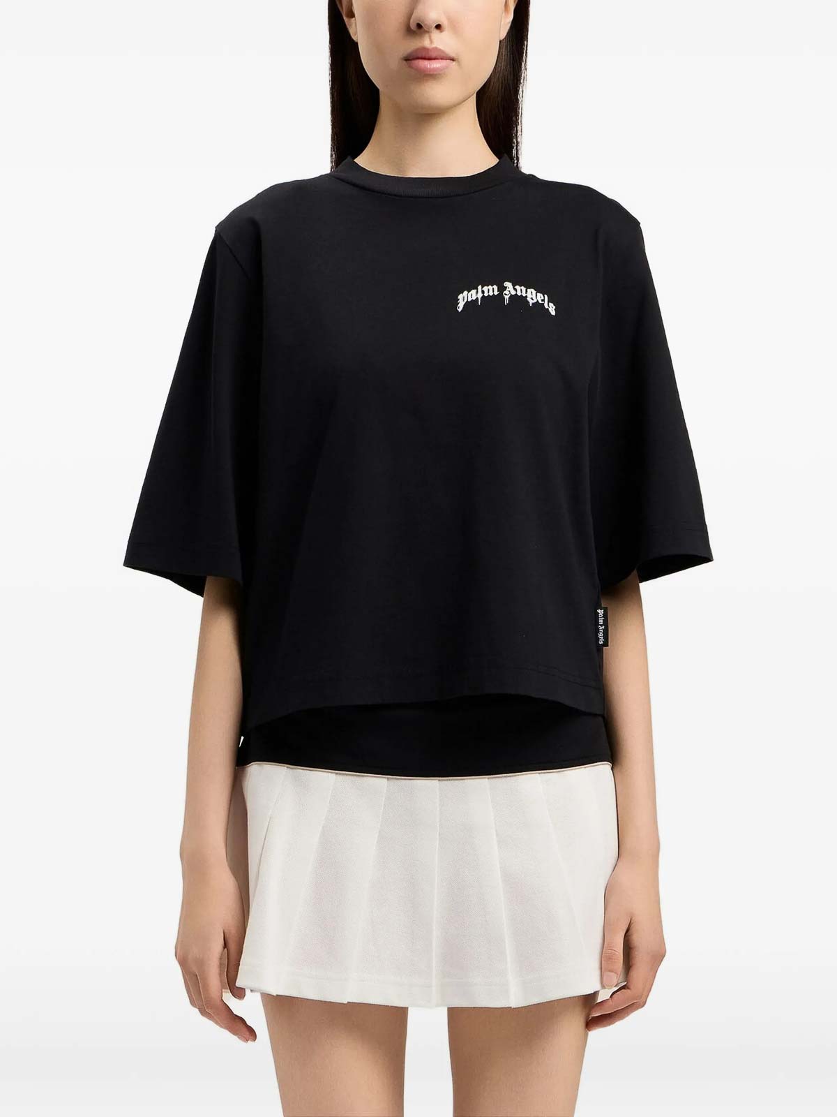 Mini Curved Logo Boxy Tee PWAA079S26JER0031003 (Palm Angels / Tシャツ・カットソー ) | Palm Angels (パームエンジェルス)(2)