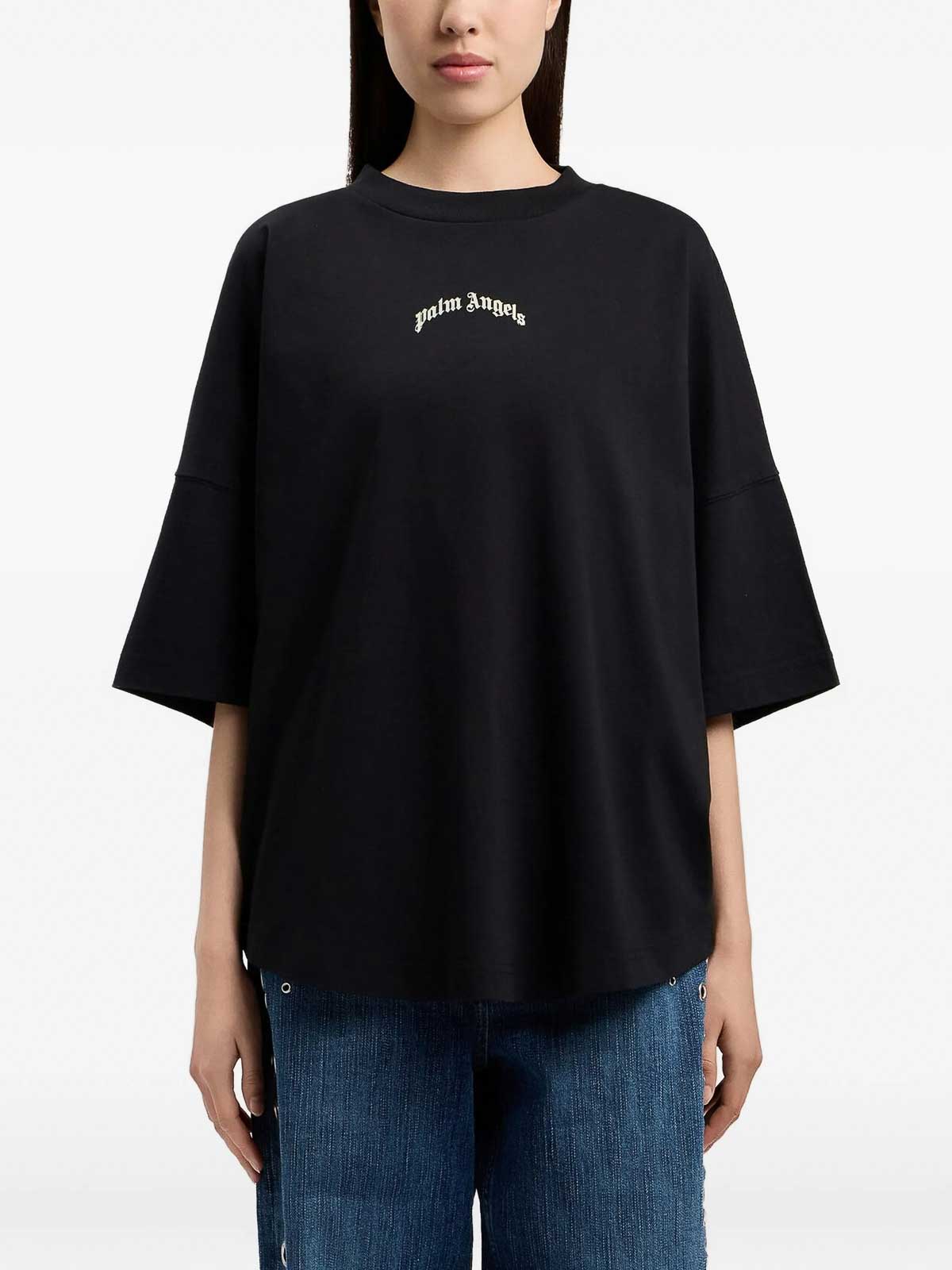 Curved Logo Over Tee PWAA07CS26JER002100A (Palm Angels / Tシャツ・カットソー ) | Palm Angels (パームエンジェルス)(2)