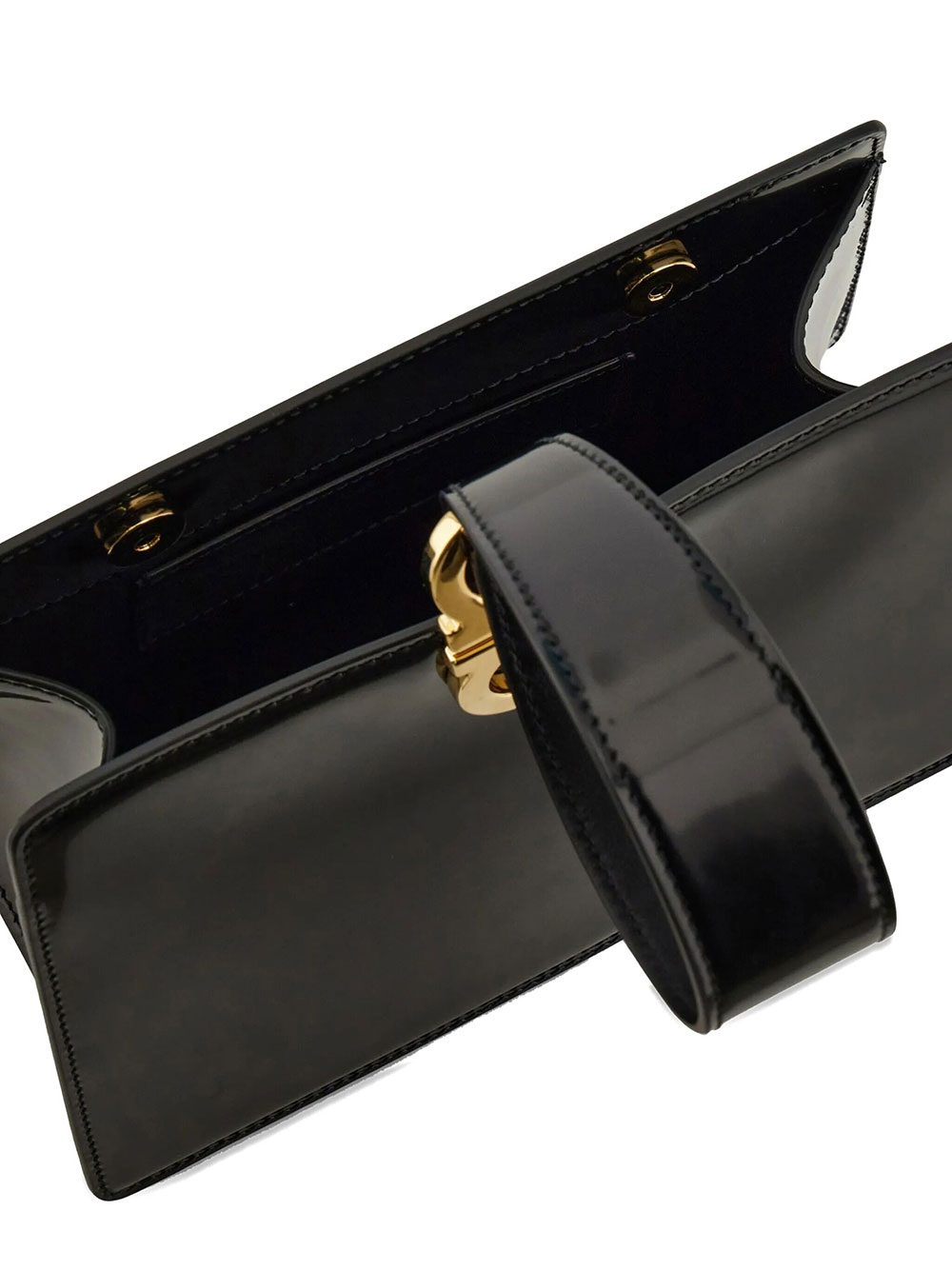 GLOSSY LEATHER MINI CLUTCH 2209580786099NERO (FERRAGAMO / クラッチバッグ・ポーチ ) | FERRAGAMO (フェラガモ)(1)