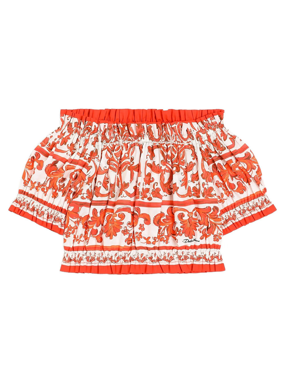 MAJOLICA-PRINT POPLIN TOP L56S40G7P4JIE5DQ (Dolce & Gabbana / シャツ・ブラウス ) | Dolce & Gabbana (ドルチェガッバーナ)