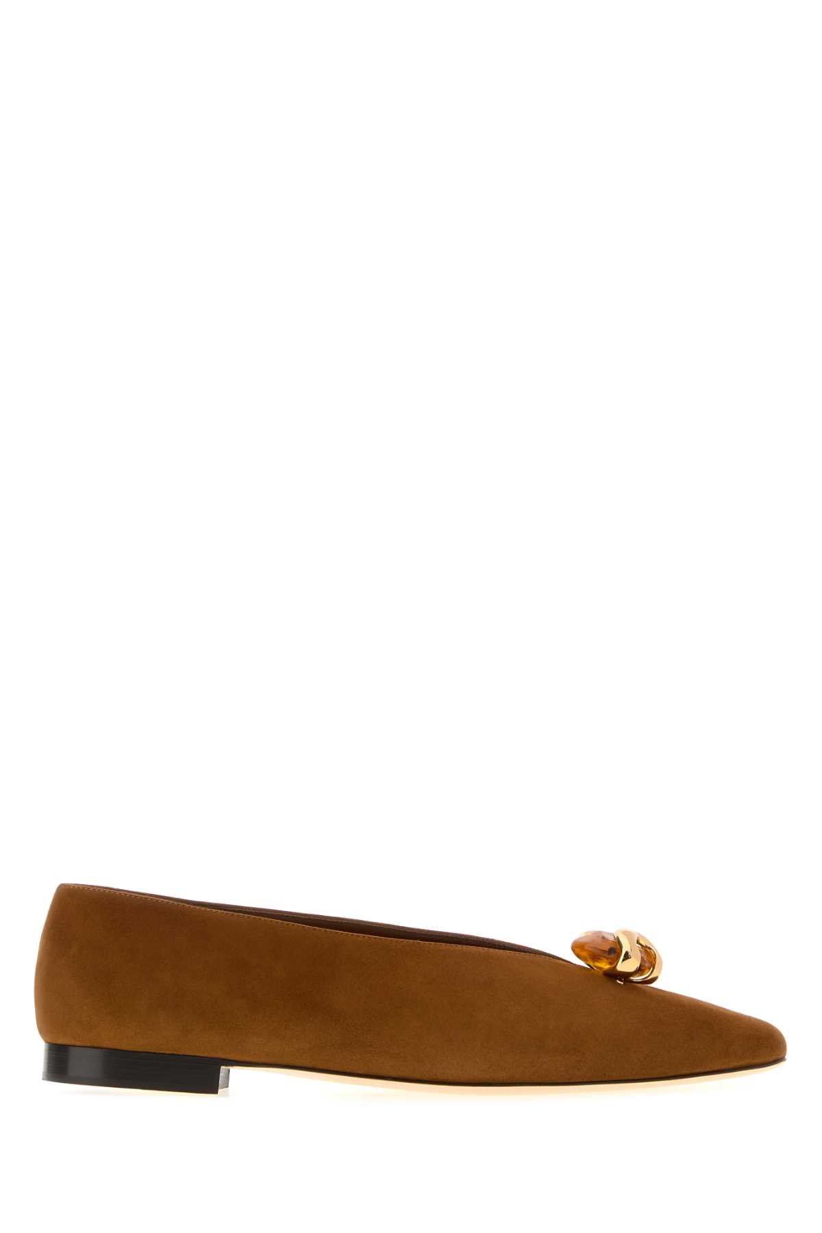 Caramel suede Margot ballerinas MARGOTFLATBSBTANAMBER (JIMMY CHOO / フラットシューズ ) | JIMMY CHOO (ジミー チュウ)