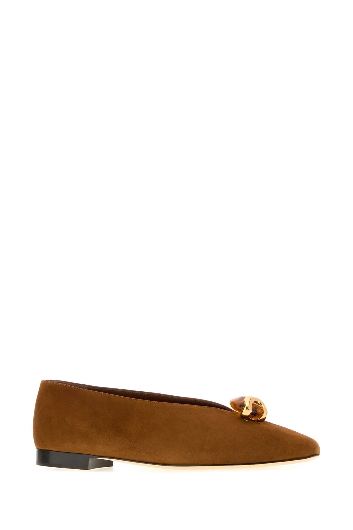 Caramel suede Margot ballerinas MARGOTFLATBSBTANAMBER (JIMMY CHOO / フラットシューズ ) | JIMMY CHOO (ジミー チュウ)(1)
