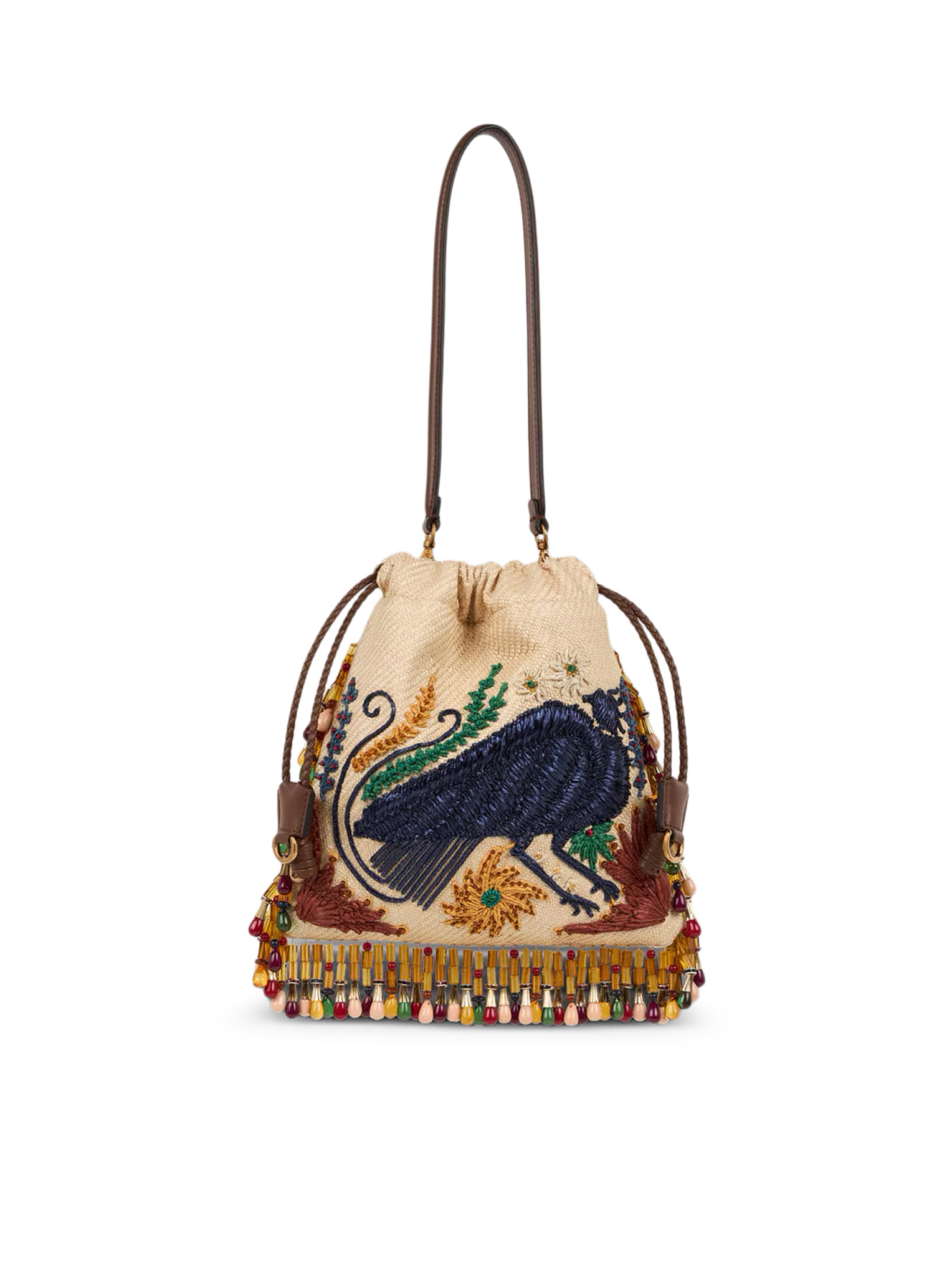 ETRO X TABBY BOOTH SMALL KALISPERA RAFFIA BAG WITH EMBROIDERY AND BEADS WP1B0025AR122M0121 (ETRO / ハンドバッグ・ショルダーバッグ ) | ETRO (エトロ)