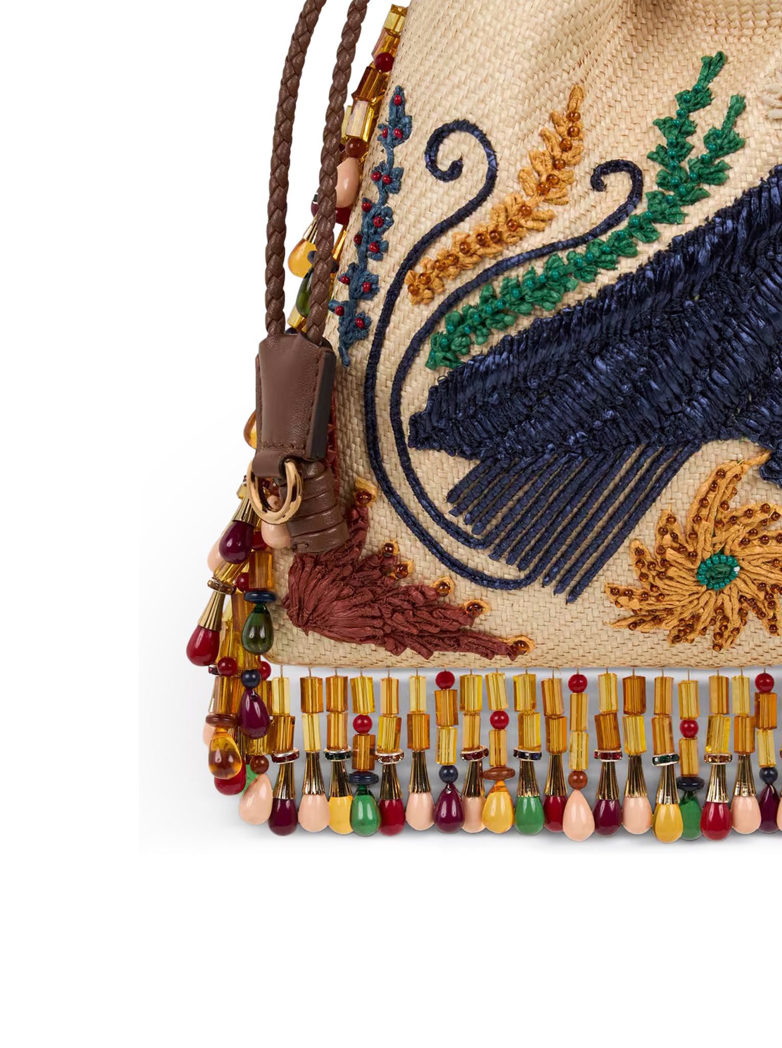ETRO X TABBY BOOTH SMALL KALISPERA RAFFIA BAG WITH EMBROIDERY AND BEADS WP1B0025AR122M0121 (ETRO / ハンドバッグ・ショルダーバッグ ) | ETRO (エトロ)(5)