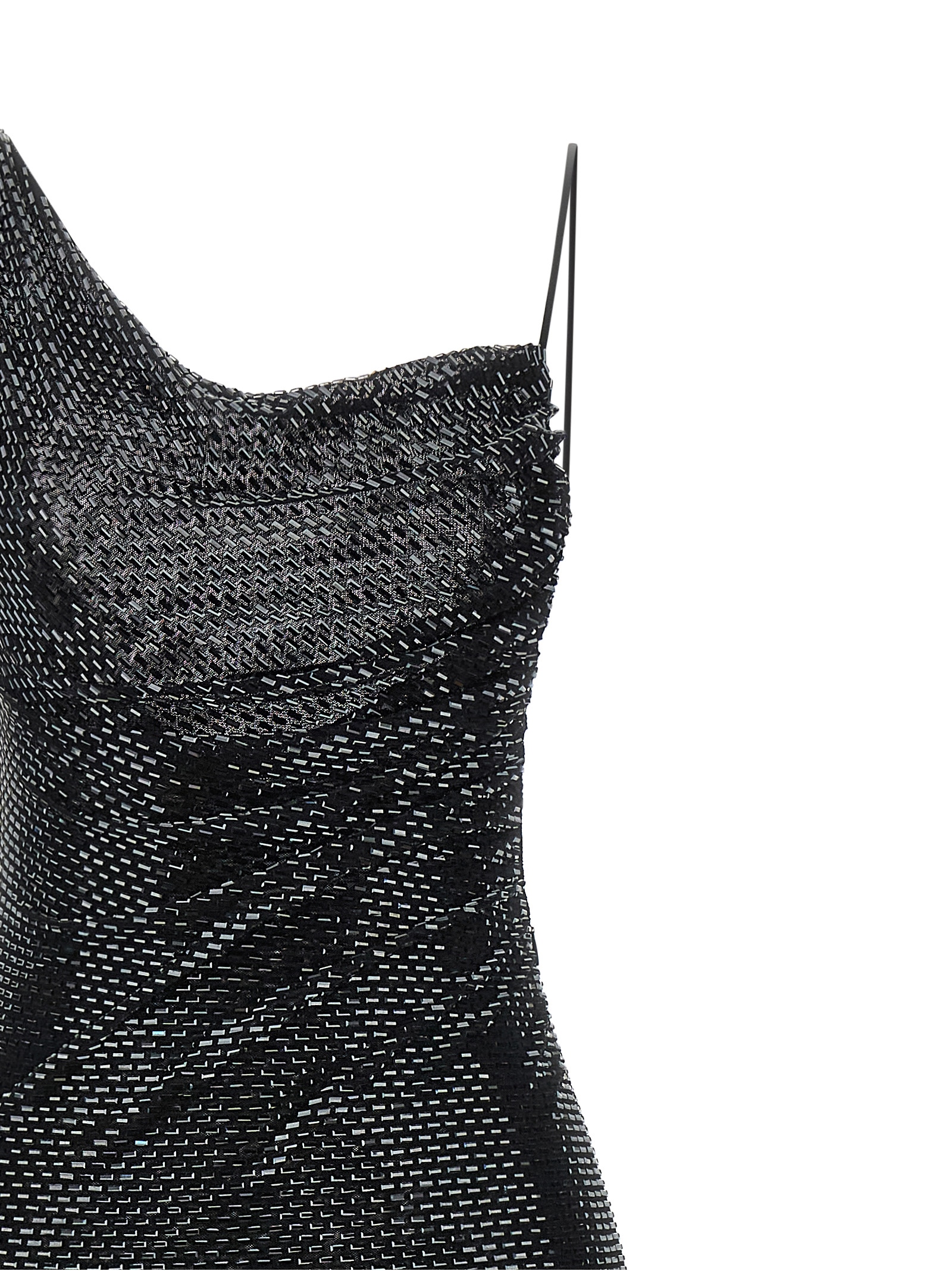 'Black Rhinestone Draped Maxi' dress PF26041XBBLACK (self-portrait / ワンピース・ドレス・オールインワン ) | self-portrait (セルフ・ポートレイト)(2)