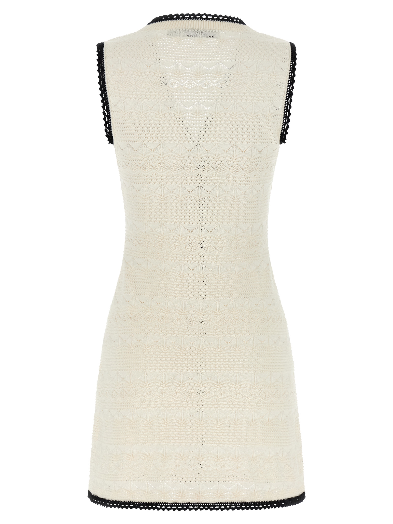 'White Pointelle Knit Mini' dress PF26075SCWWHITE (self-portrait / ワンピース・ドレス・オールインワン ) | self-portrait (セルフ・ポートレイト)(1)