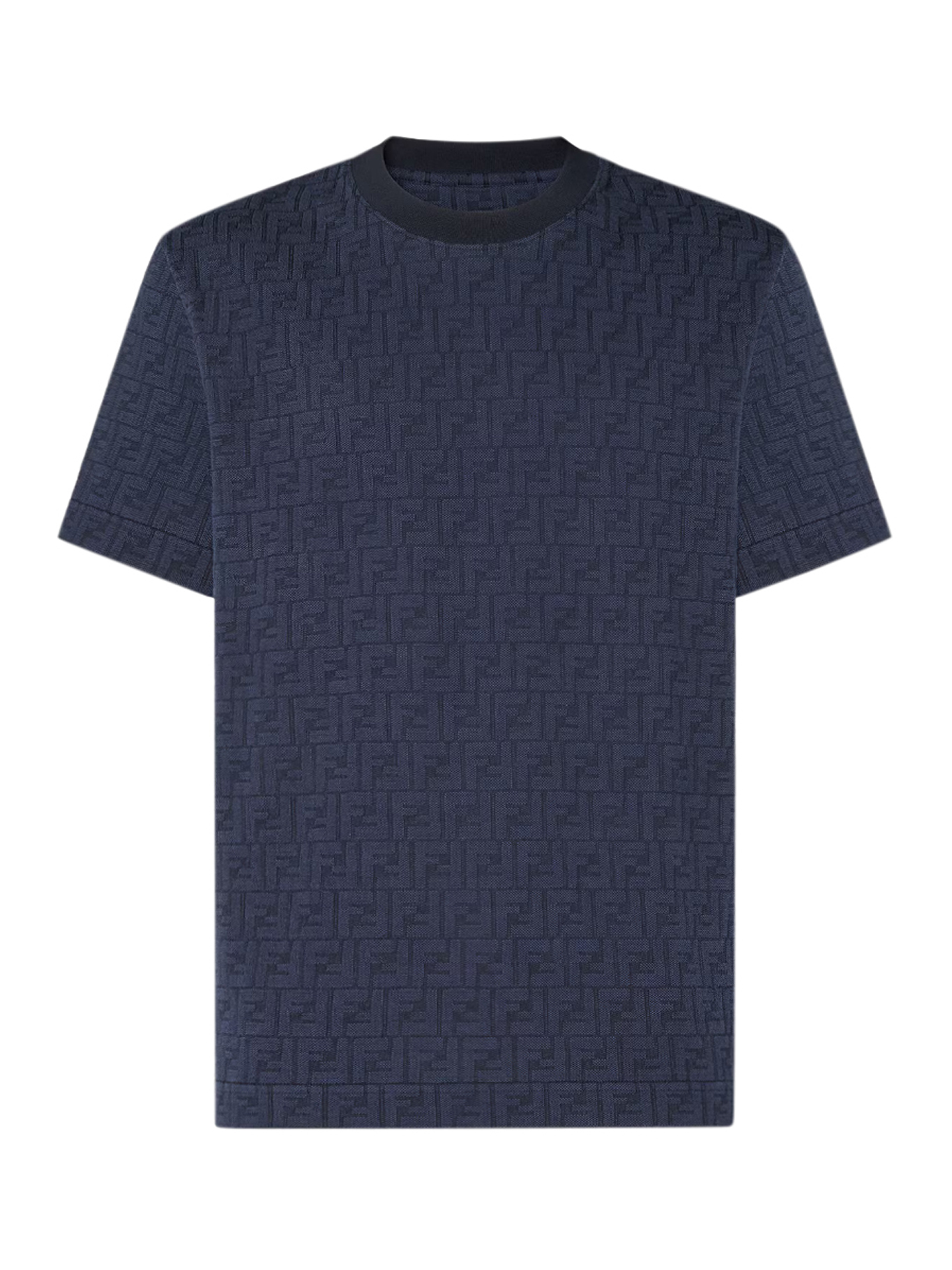 DARK BLUE FF COTTON PIQUET T-SHIRT FY0936AUR1F0QA2 (FENDI / Tシャツ・カットソー ) | FENDI (フェンディ)