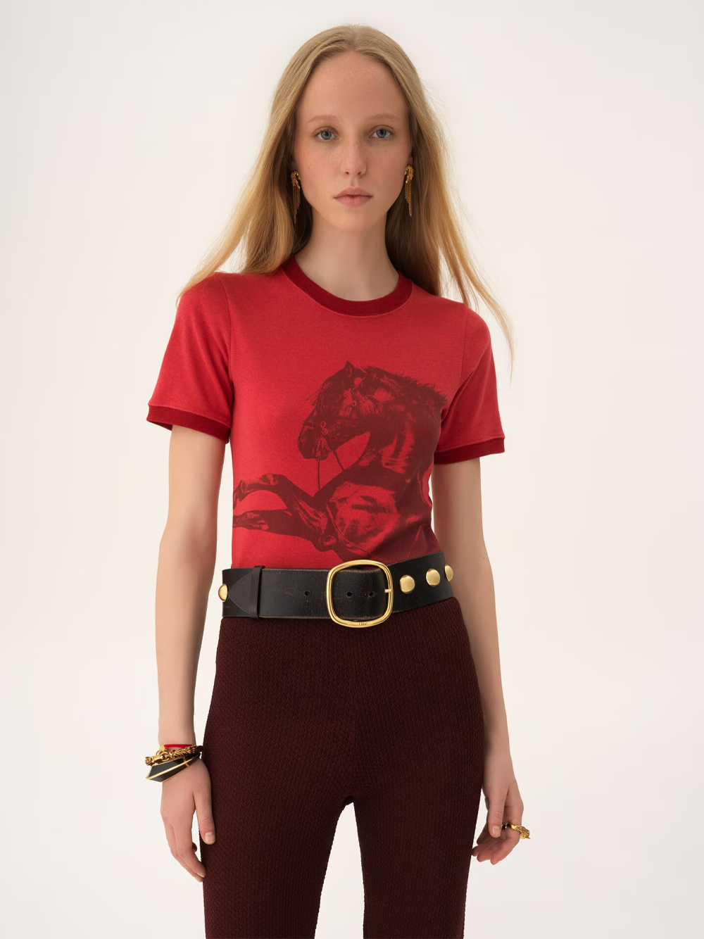 BABY FIT LOGO T-SHIRT IN CHINÉ JERSEY CH26SJH03199678 (Chloé / Tシャツ・カットソー ) | Chloé (クロエ)(1)