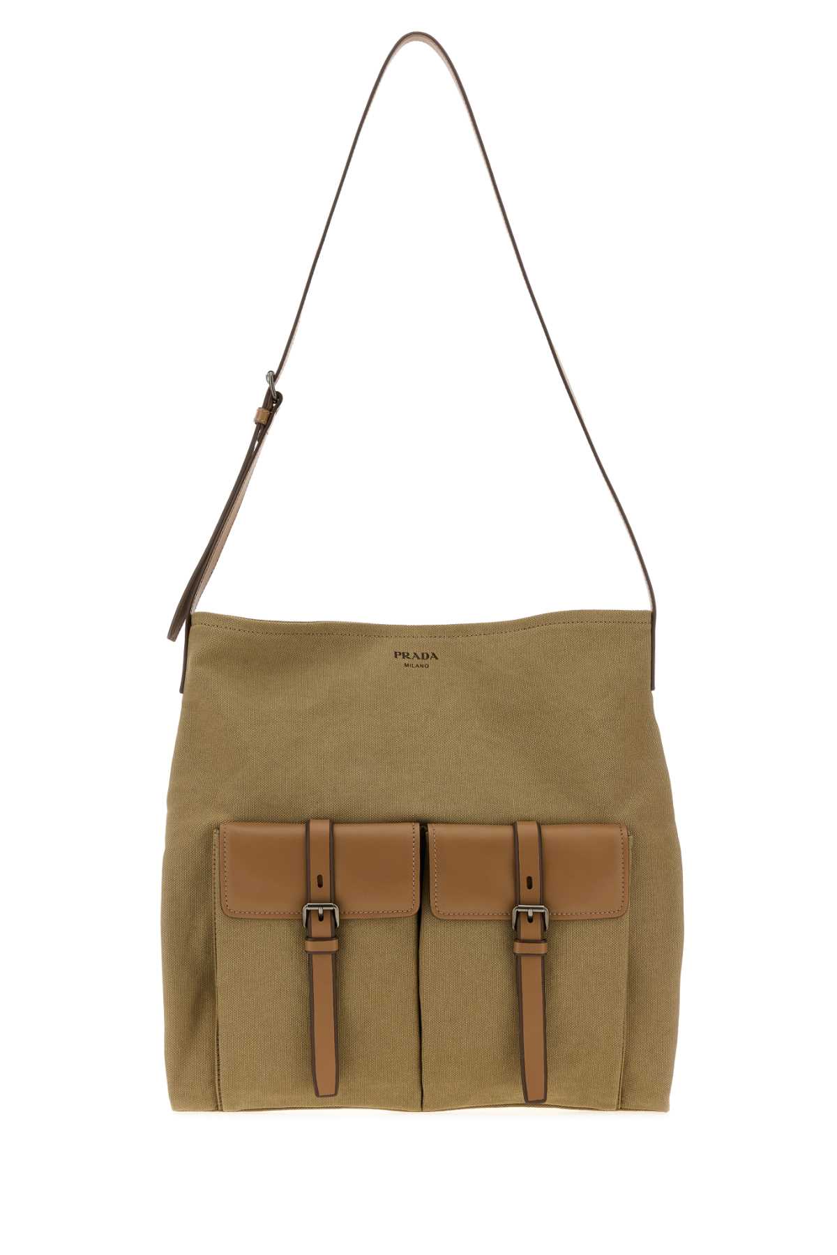 Khaki canvas Prada Route shopping bag 2VH2072G6SF0241 (Prada / ハンドバッグ・ショルダーバッグ ) | Prada (プラダ)