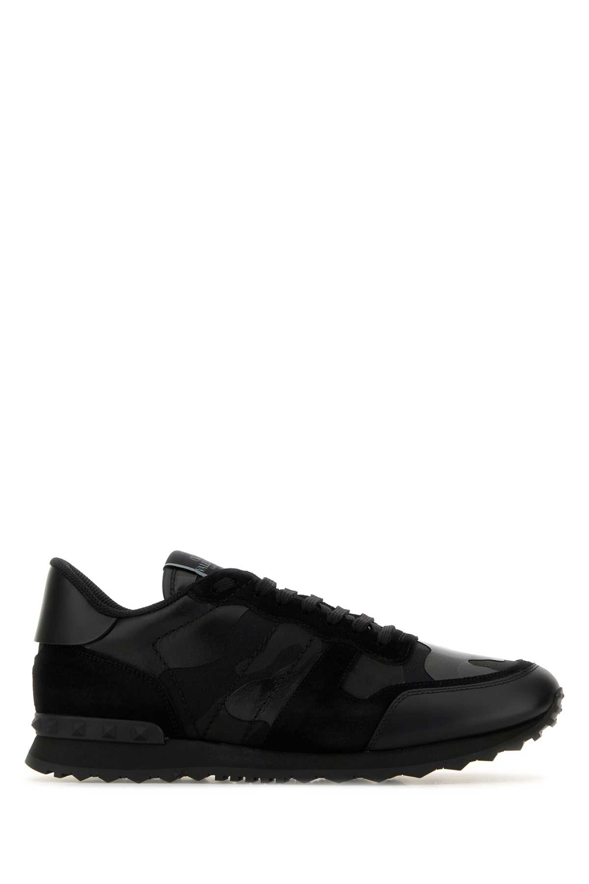 Black fabric and leather Rockrunner Camouflage sneakers 9Y2S0723NSD0NO (Valentino Garavani / スニーカー ) | Valentino Garavani (ヴァレンティノ)