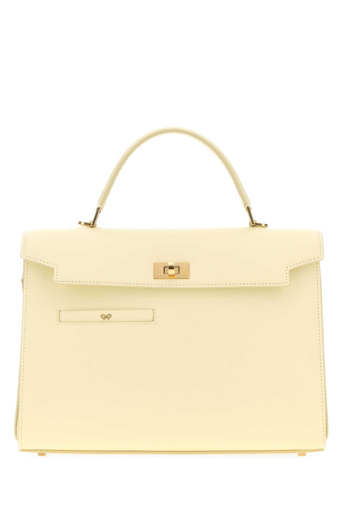Pastel yellow leather Mortimer handbag 5050925206877BUTTER (ANYA HINDMARCH / ハンドバッグ・ショルダーバッグ ) | ANYA HINDMARCH (アニヤ・ハインドマーチ)