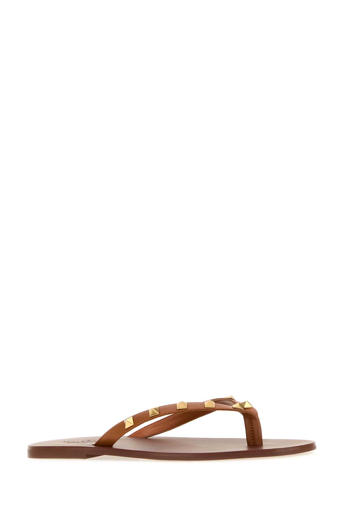 Brown leather Rockstud thong slippers 9Y2S0O16UISQSN (Valentino Garavani / サンダル ) | Valentino Garavani (ヴァレンティノ)(1)
