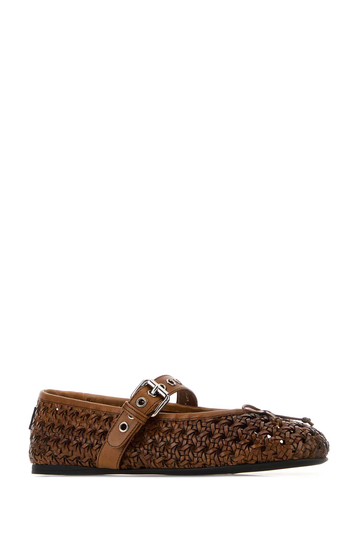 Brown leather ballerinas 5F684EF0053ZN7F0046 (MIU MIU / フラットシューズ ) | MIU MIU (ミュウミュウ)(1)