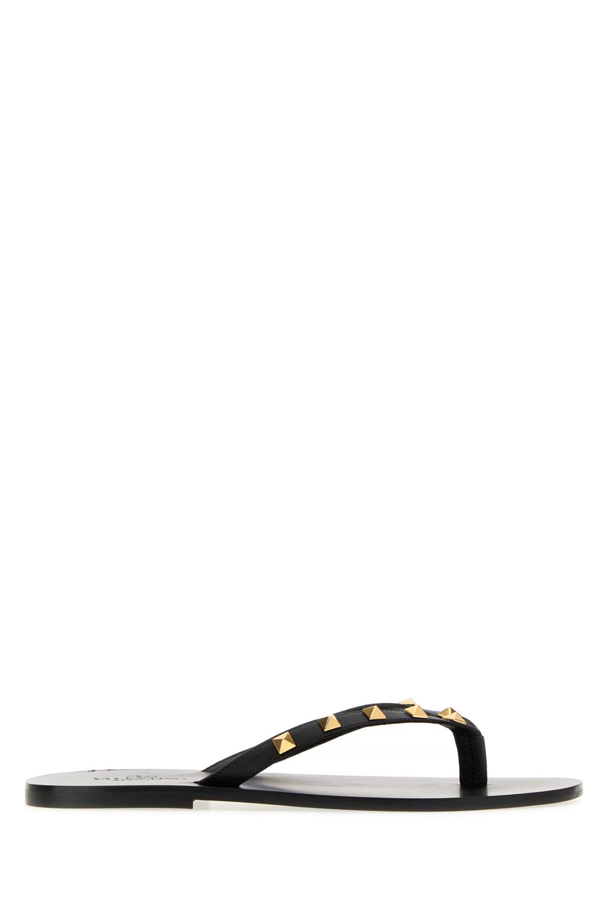 Black leather Rockstud thong slippers 9Y2S0O16UIS0NO (Valentino Garavani / サンダル ) | Valentino Garavani (ヴァレンティノ)