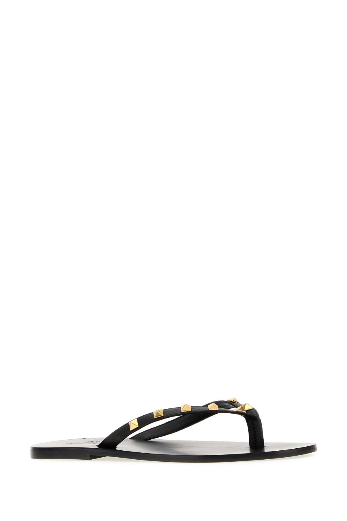 Black leather Rockstud thong slippers 9Y2S0O16UIS0NO (Valentino Garavani / サンダル ) | Valentino Garavani (ヴァレンティノ)(1)
