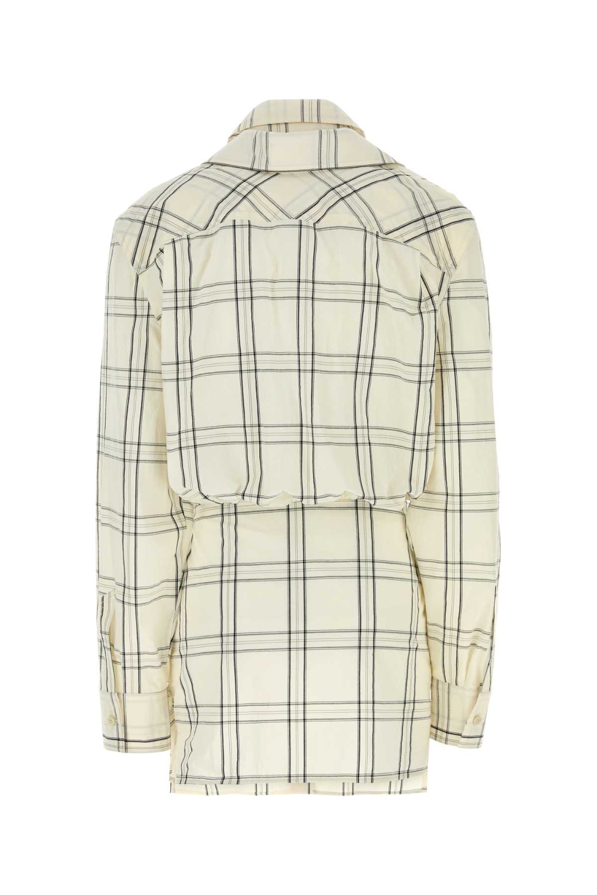 Embroidered cotton mini shirt dress 260WCA00458CCC125AA020 (THE ATTICO / ワンピース・ドレス・オールインワン ) | THE ATTICO (ジ・アティコ)(1)