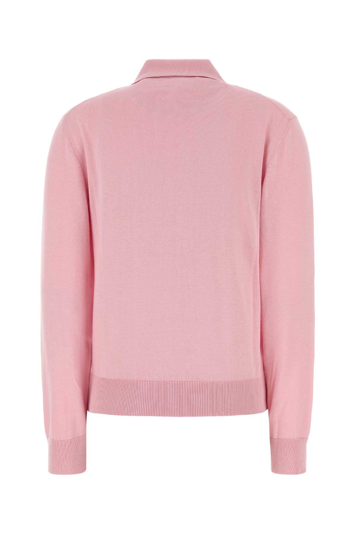 Pink silk blend polo shirt PUKNI13COSEP004 (BLAZE MILANO / ニット・セーター・カーディガン ) | BLAZE MILANO (ブレーズ ミラノ)(1)