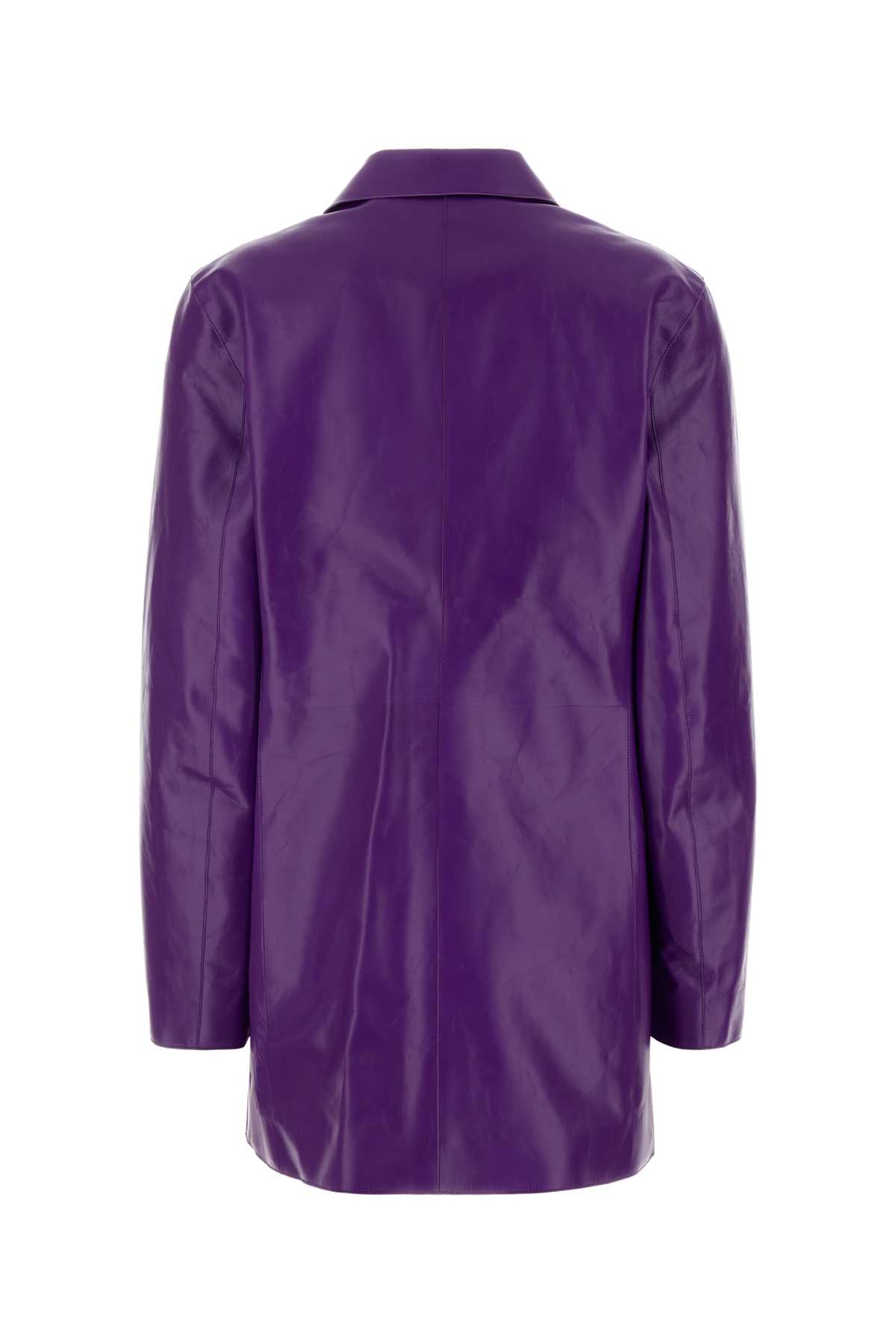 Purple leather jacket J03BN0209J07231540 (Jil Sander / レザー&ファージャケット・コート ) | Jil Sander (ジルサンダー)(1)