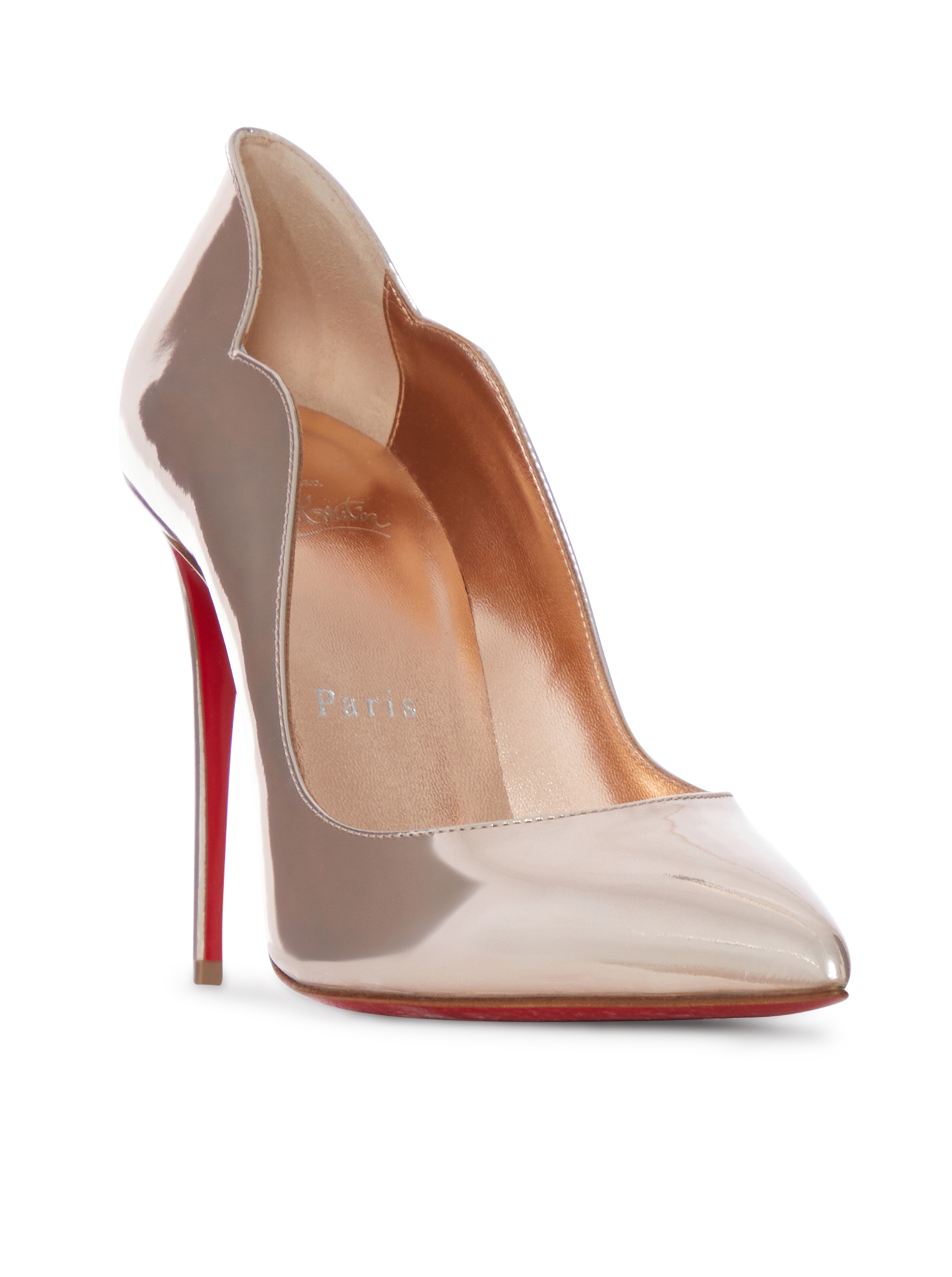 NUDE PATENT LEATHER DÉCOLLETÉ WITH STILETTO HEEL 3260111F608 (Christian Louboutin / パンプス・ハイヒール ) | Christian Louboutin (クリスチャン ルブタン)(1)