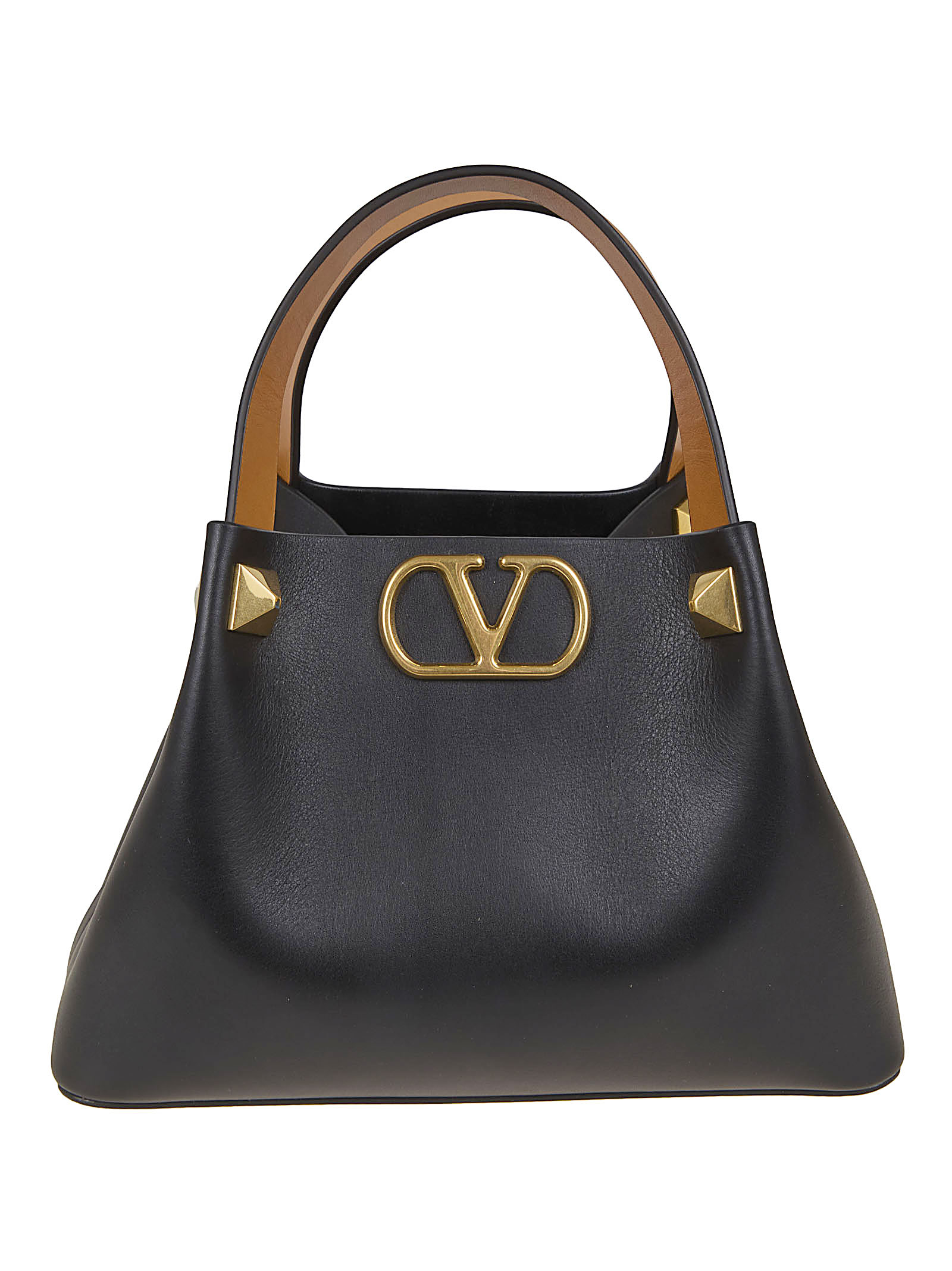 SMALL TOTE | VLOGO SIGNATURE | VITELLO M./VAC.LISCIA/A.BRASS MACRO STUD WB0T02LSXCAG (Valentino Garavani / ハンドバッグ・ショルダーバッグ ) | Valentino Garavani (ヴァレンティノ)