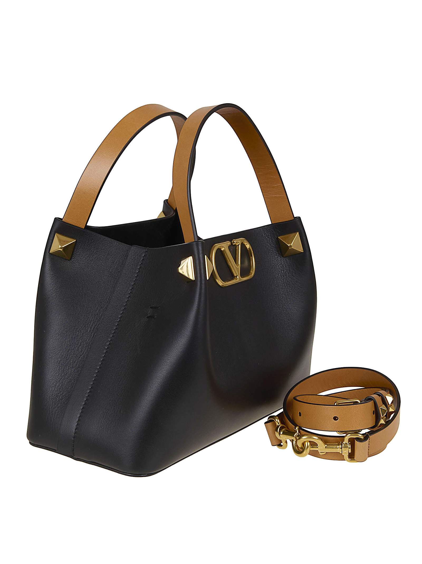 SMALL TOTE | VLOGO SIGNATURE | VITELLO M./VAC.LISCIA/A.BRASS MACRO STUD WB0T02LSXCAG (Valentino Garavani / ハンドバッグ・ショルダーバッグ ) | Valentino Garavani (ヴァレンティノ)(1)