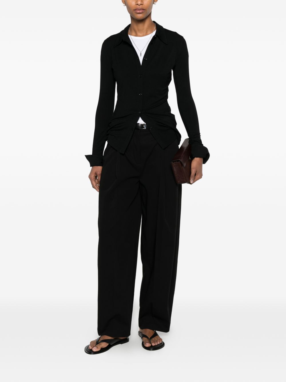 TOTEME PRE Trousers Black 263WRB0417FB0490001 (TOTEME / パンツ ) | TOTEME (トーテム)(3)