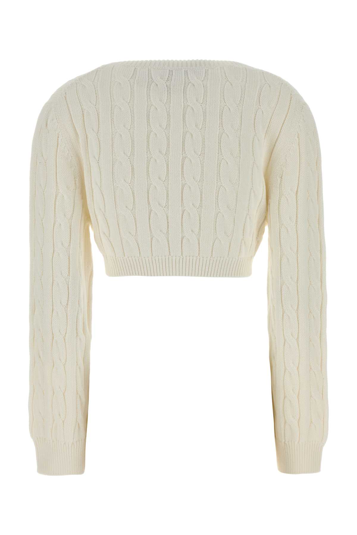 White cotton sweater P24D3NSOOO19VLF0009 (Prada / ニット・セーター・カーディガン ) | Prada (プラダ)(1)