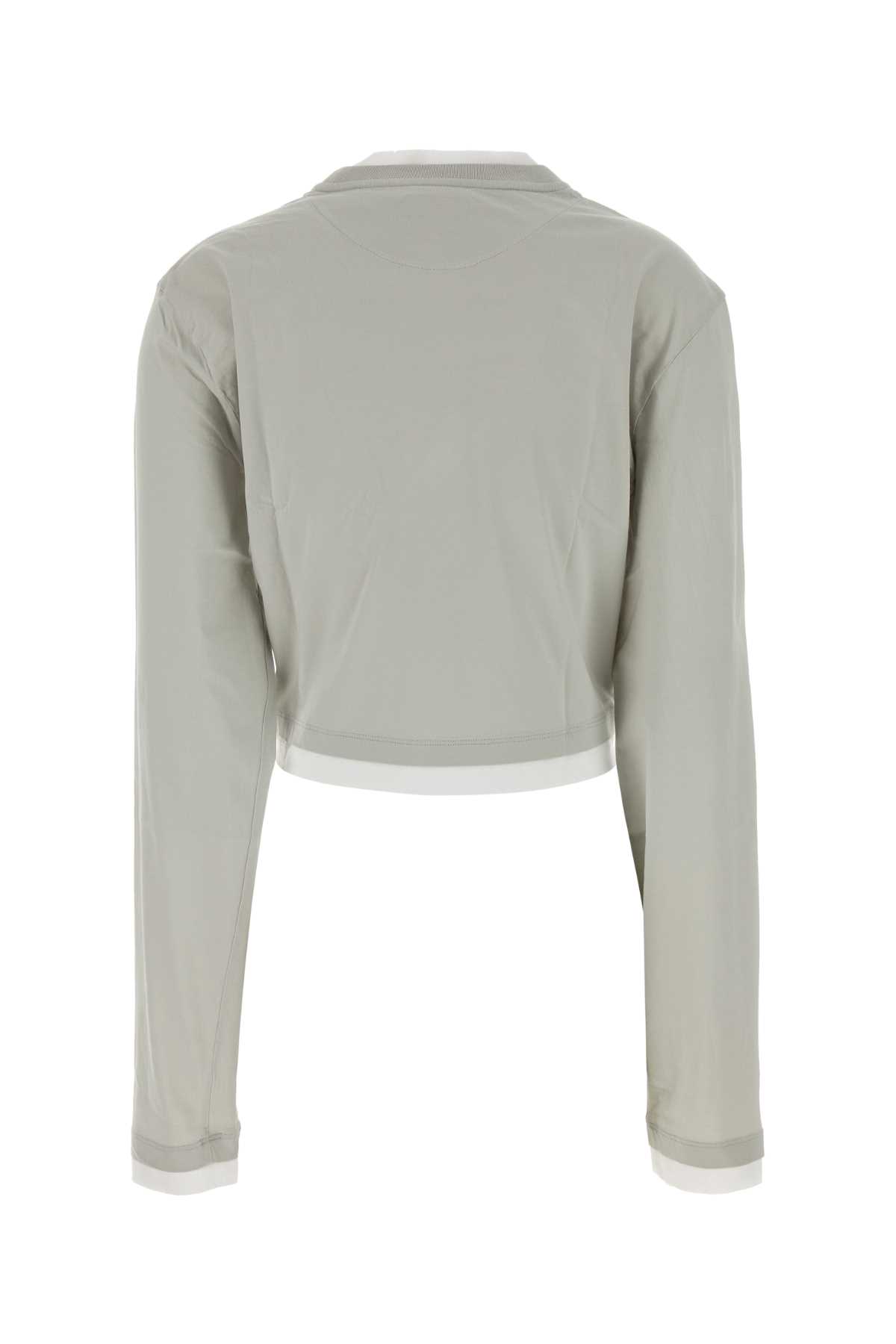 Grey cotton t-shirt 34693SOOO15ZGF0K44 (Prada / Tシャツ・カットソー ) | Prada (プラダ)(1)