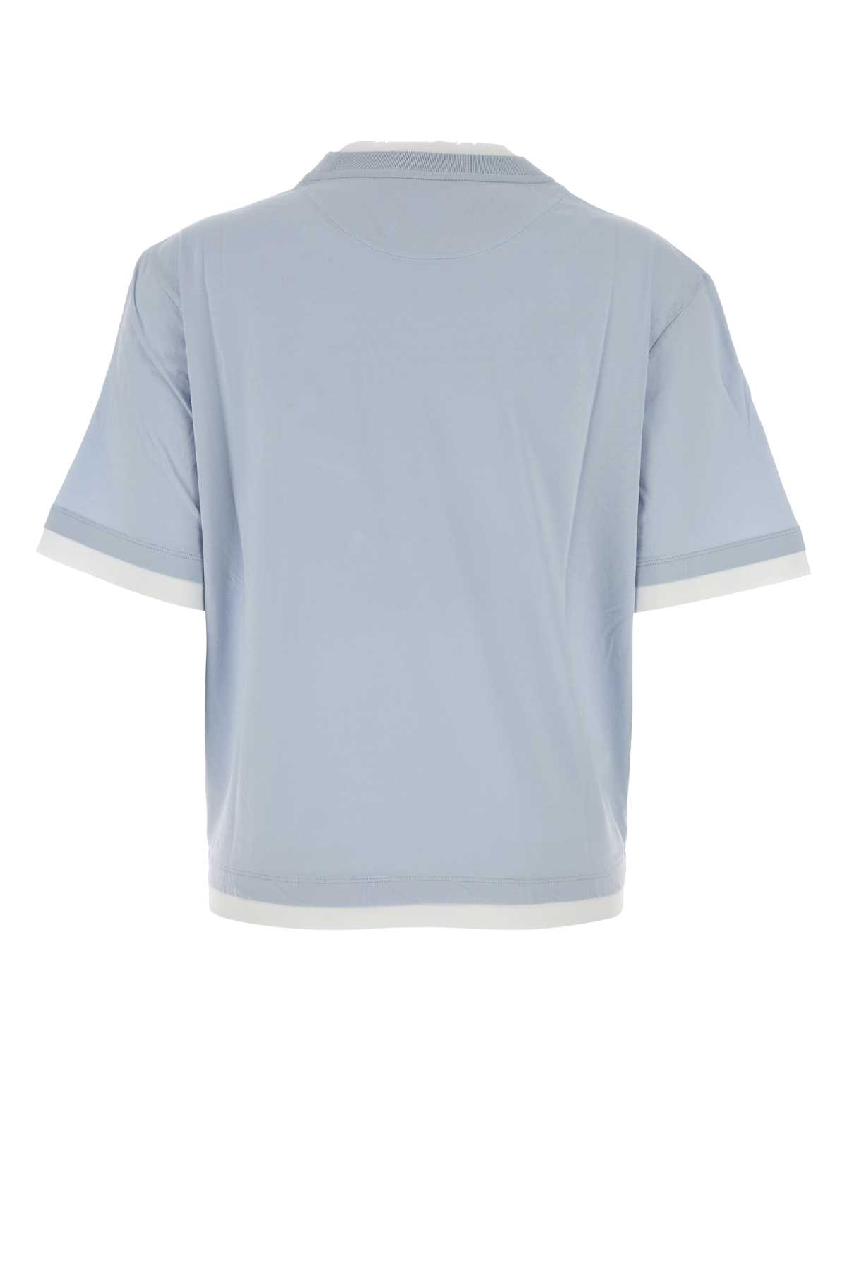 Powder blue cotton t-shirt 3579BSOOO15ZGF0M10 (Prada / Tシャツ・カットソー ) | Prada (プラダ)(1)