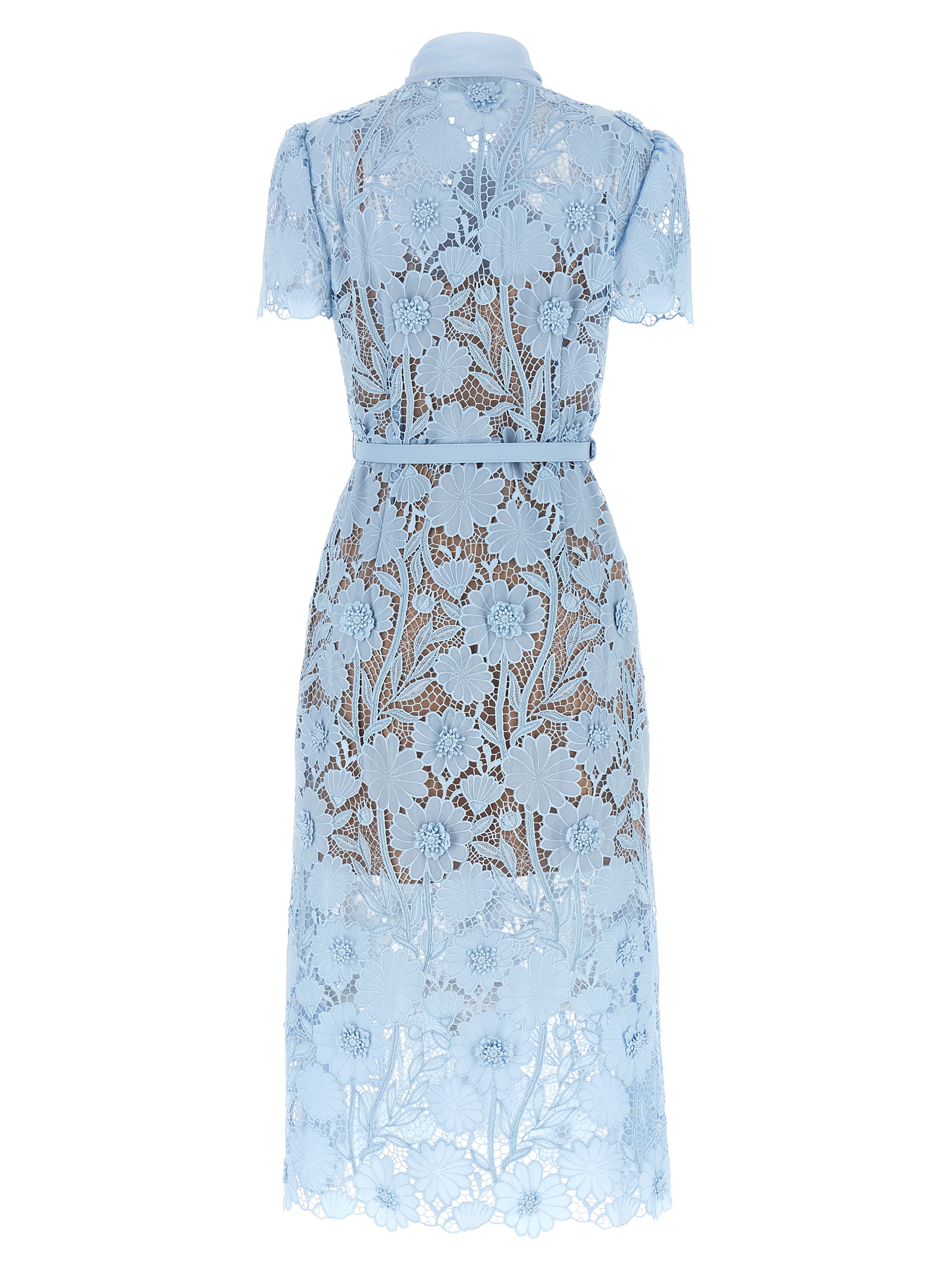 'Blue Lace Tie Neck Midi' dress PF26111MBLBLUE (self-portrait / ワンピース・ドレス・オールインワン ) | self-portrait (セルフ・ポートレイト)(1)