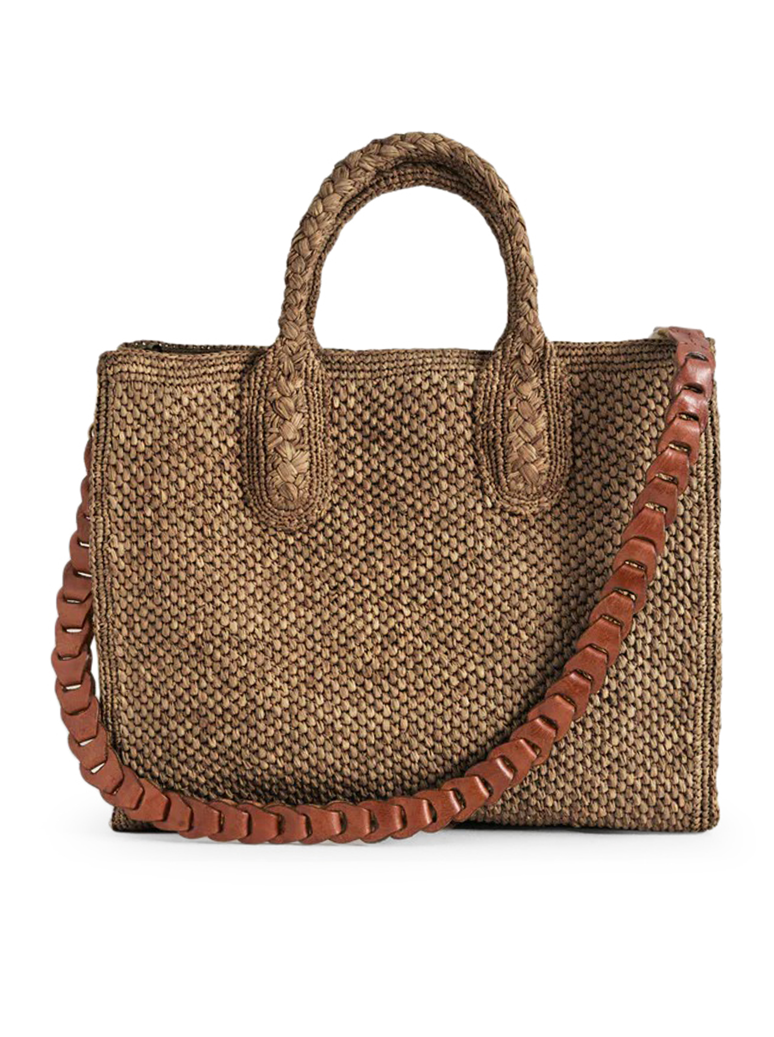 RARY TEA RAFFIA BAG RARYDARK (IBELIV / トートバッグ ) | IBELIV (アイビリーブ)