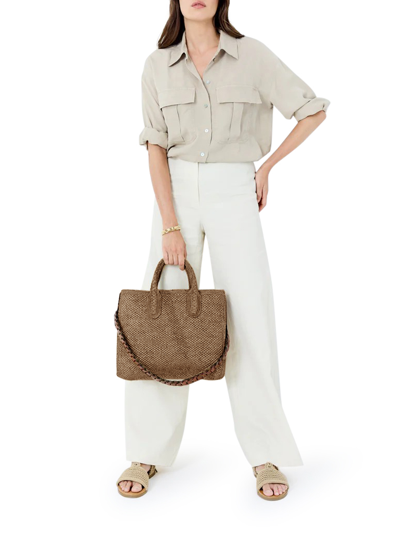 RARY TEA RAFFIA BAG RARYDARK (IBELIV / トートバッグ ) | IBELIV (アイビリーブ)(1)
