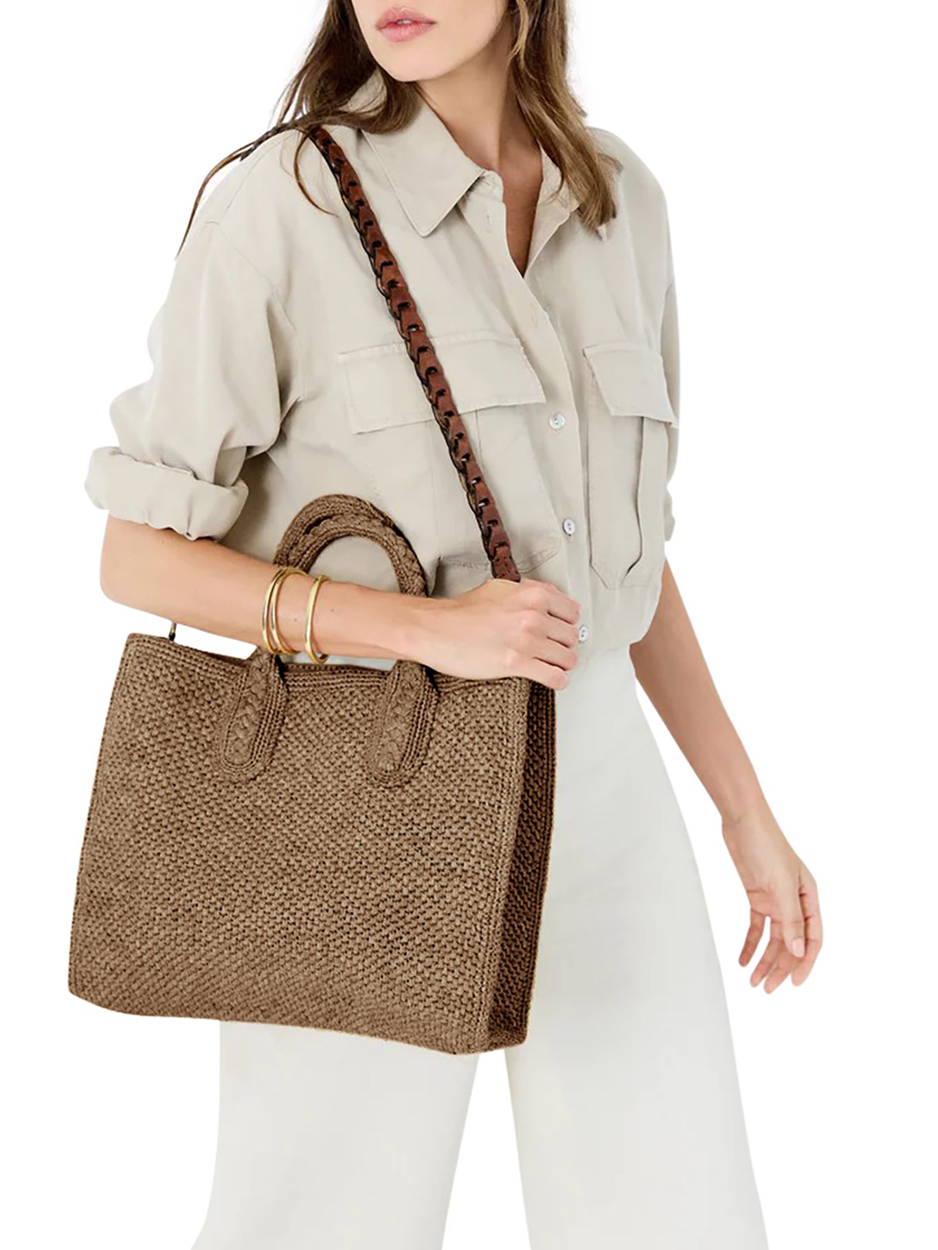 RARY TEA RAFFIA BAG RARYDARK (IBELIV / トートバッグ ) | IBELIV (アイビリーブ)(2)