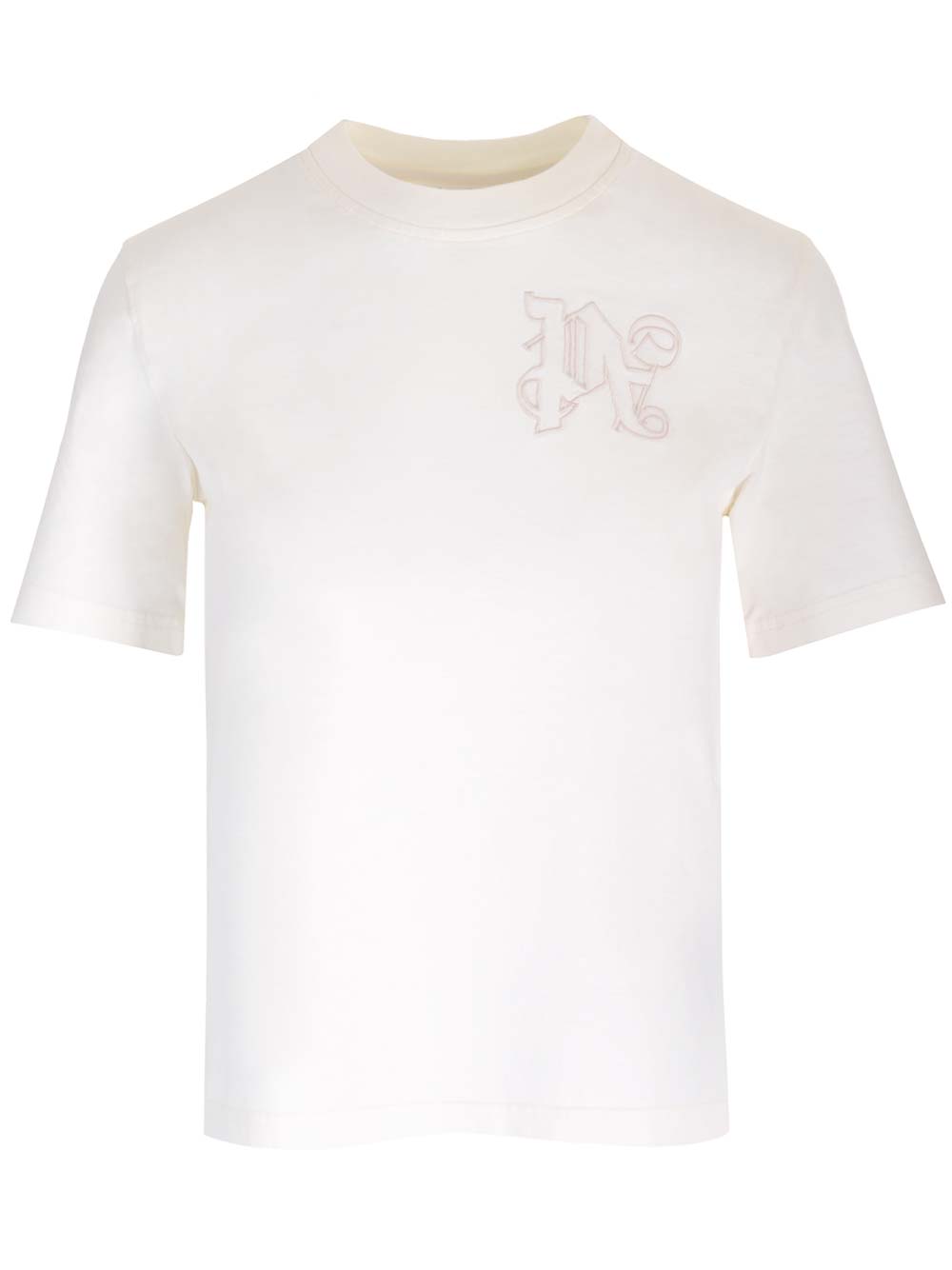 White t-shirt with monogram PWAA044R24JER0010303 (Palm Angels / Tシャツ・カットソー ) | Palm Angels (パームエンジェルス)